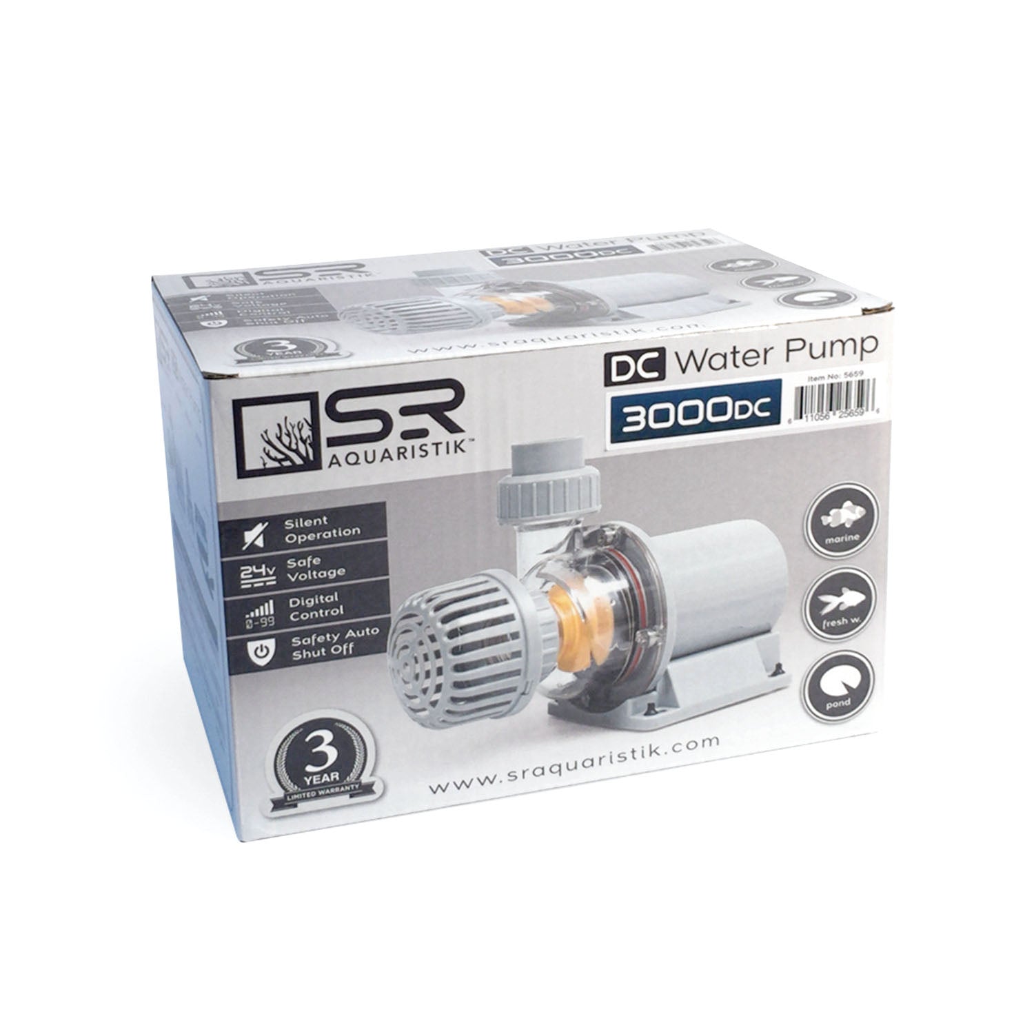 Adjustable Flow DC Water Pump - 12V/24V Submersible Pump for Aquariums, Fountains & Hydroponics - Quiet & Energy Efficient