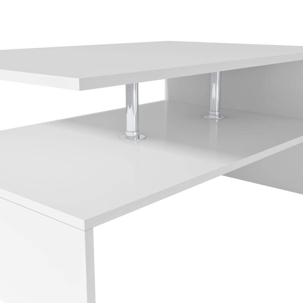 Modern White Coffee Table - 35.4