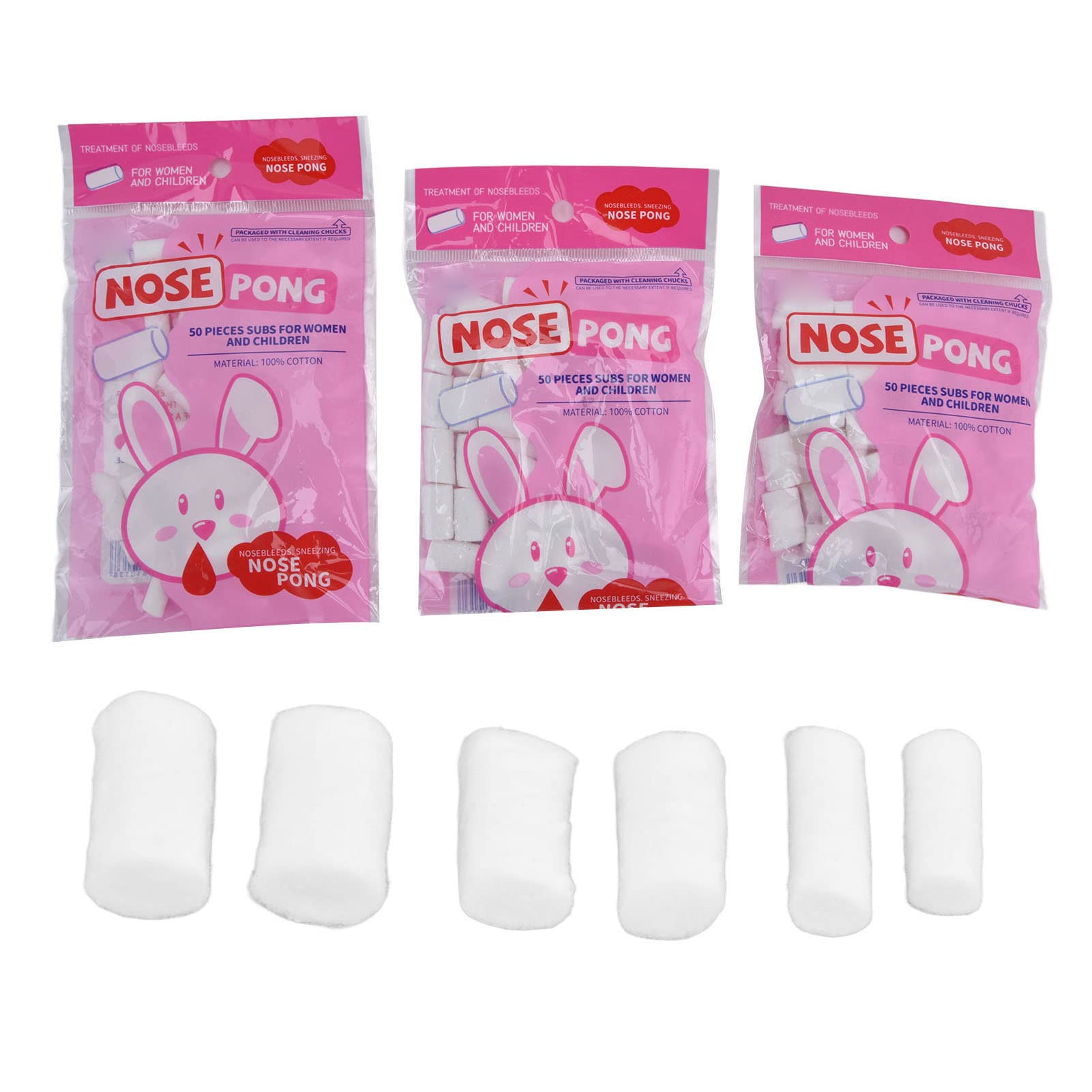 3 Pack Kids Nosebleed Plugs - Quick Seal Nose Bleed Stoppers | Cotton Roll Pads for Home, Outdoor & Sports Use | First Aid for Children's Nosebleeds During Play, School & Activities