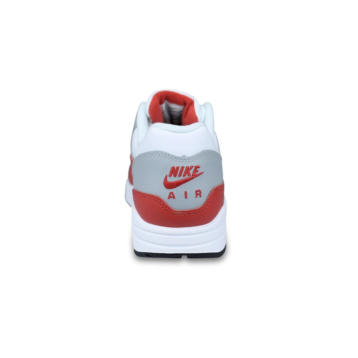 Nike Air Max 1 Men's Running Shoes - White/Martian Sunrise/Wolf Grey Size 7 | Lightweight Cushioned Sneakers for Jogging, Gym & Casual Wear