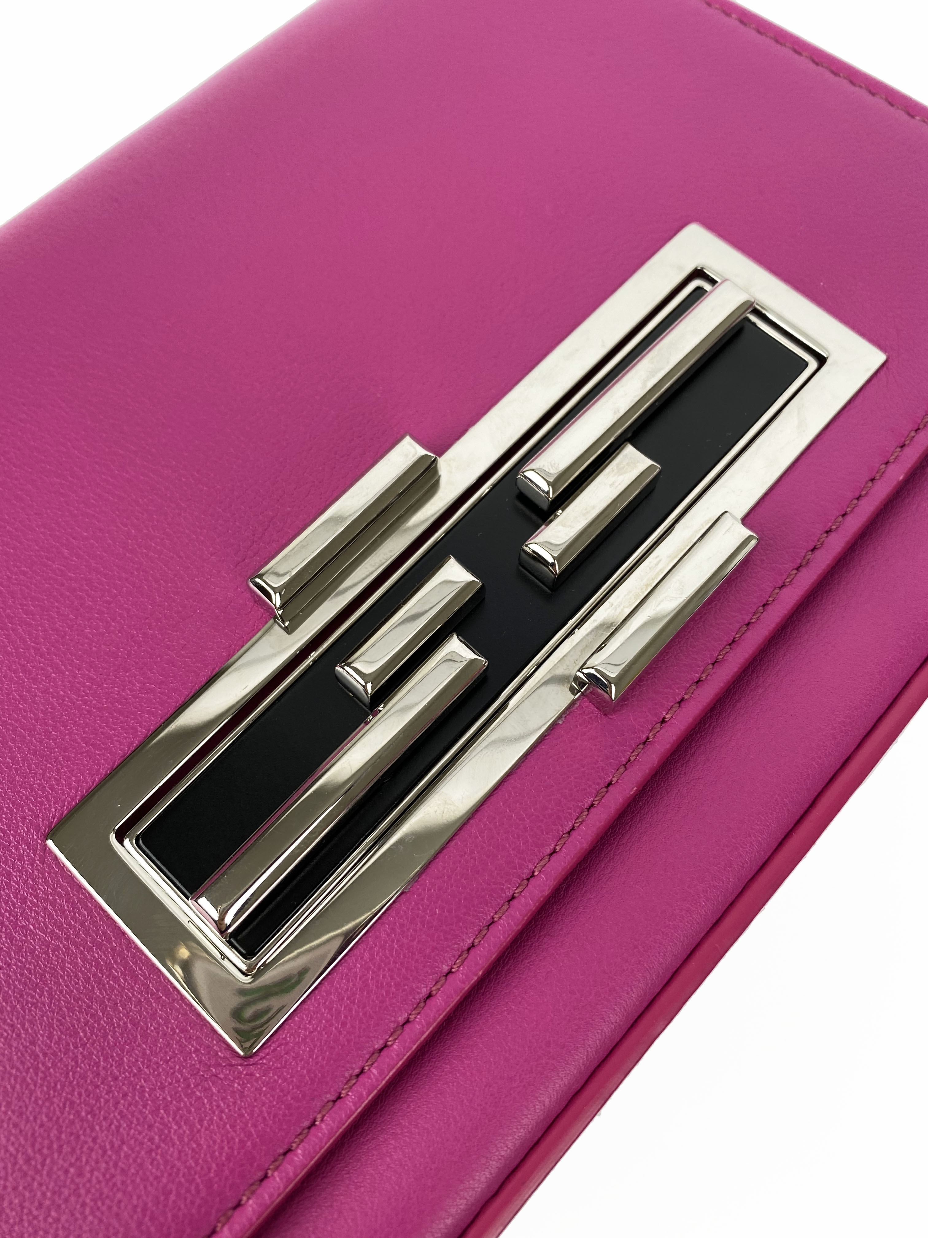 Fendi Magenta 3 Baguette Bag - Luxury Shoulder Handbag for Women | Trendy Crossbody Purse for Party, Dating & Everyday Use