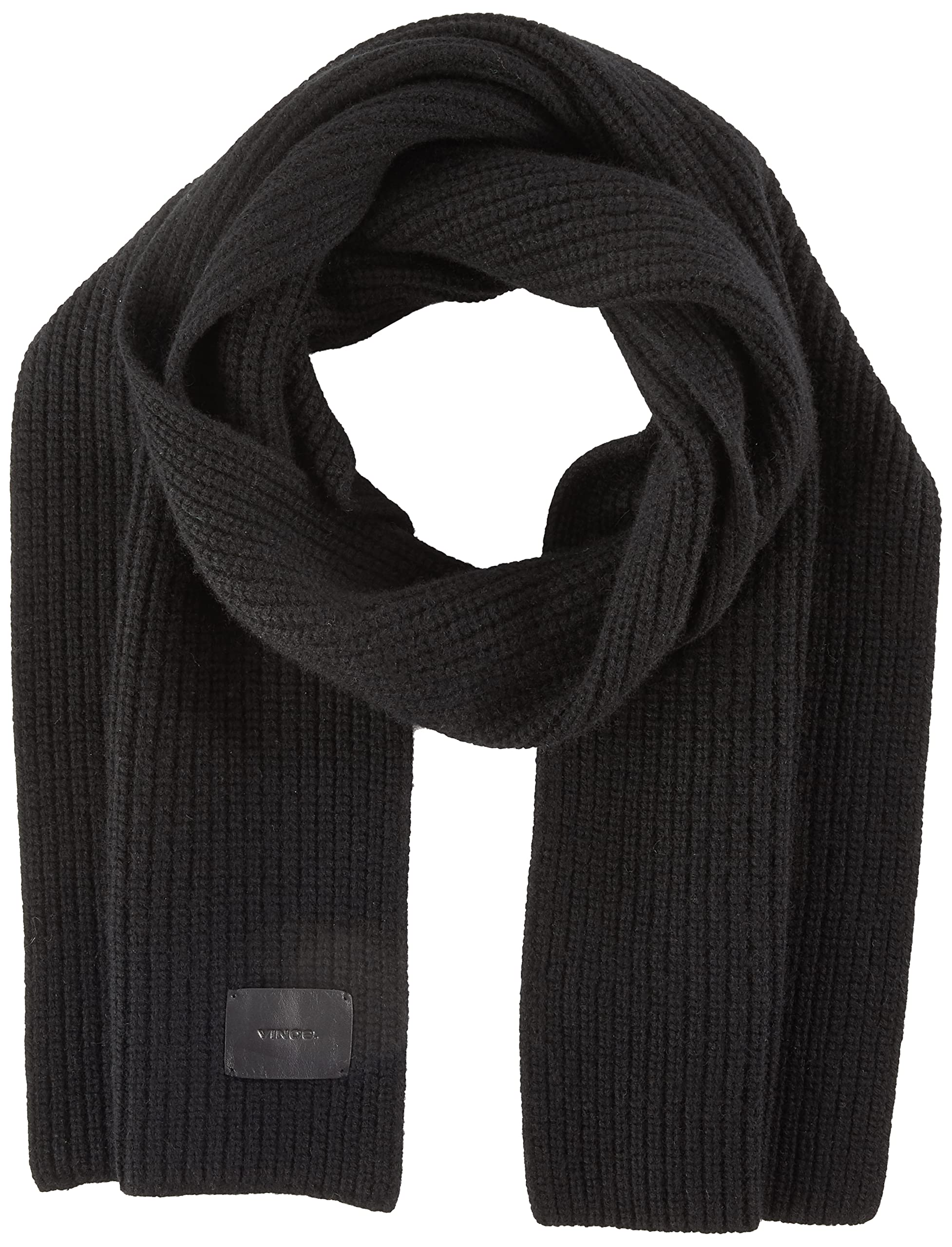 Vince Men's Cashmere Blend Shaker Stitch Rib Knit Scarf - Soft Winter Accessory for Cold Weather, Office & Outdoor Activities