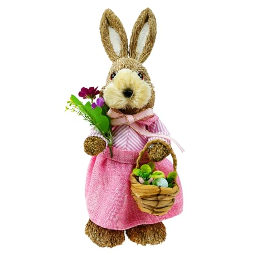 Pink Female Straw Bunny