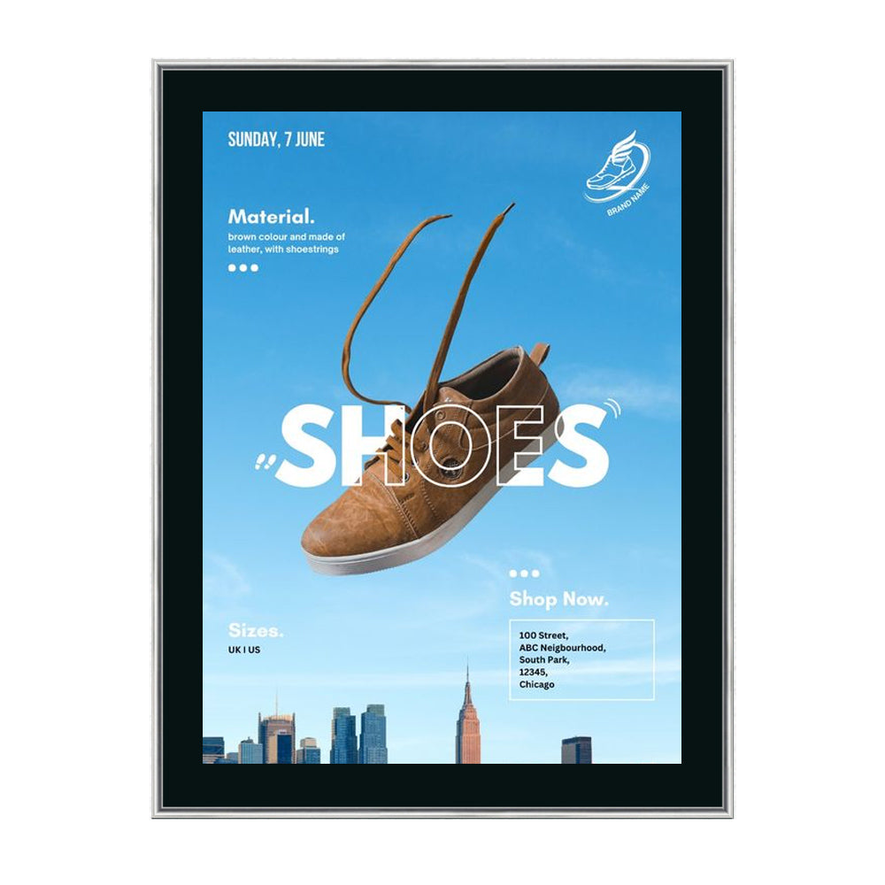 20x30 Poster Frame - SwingFrame Classic Black Display for Wall Art, Photos & Posters - Perfect for Home, Office & Gallery Decor