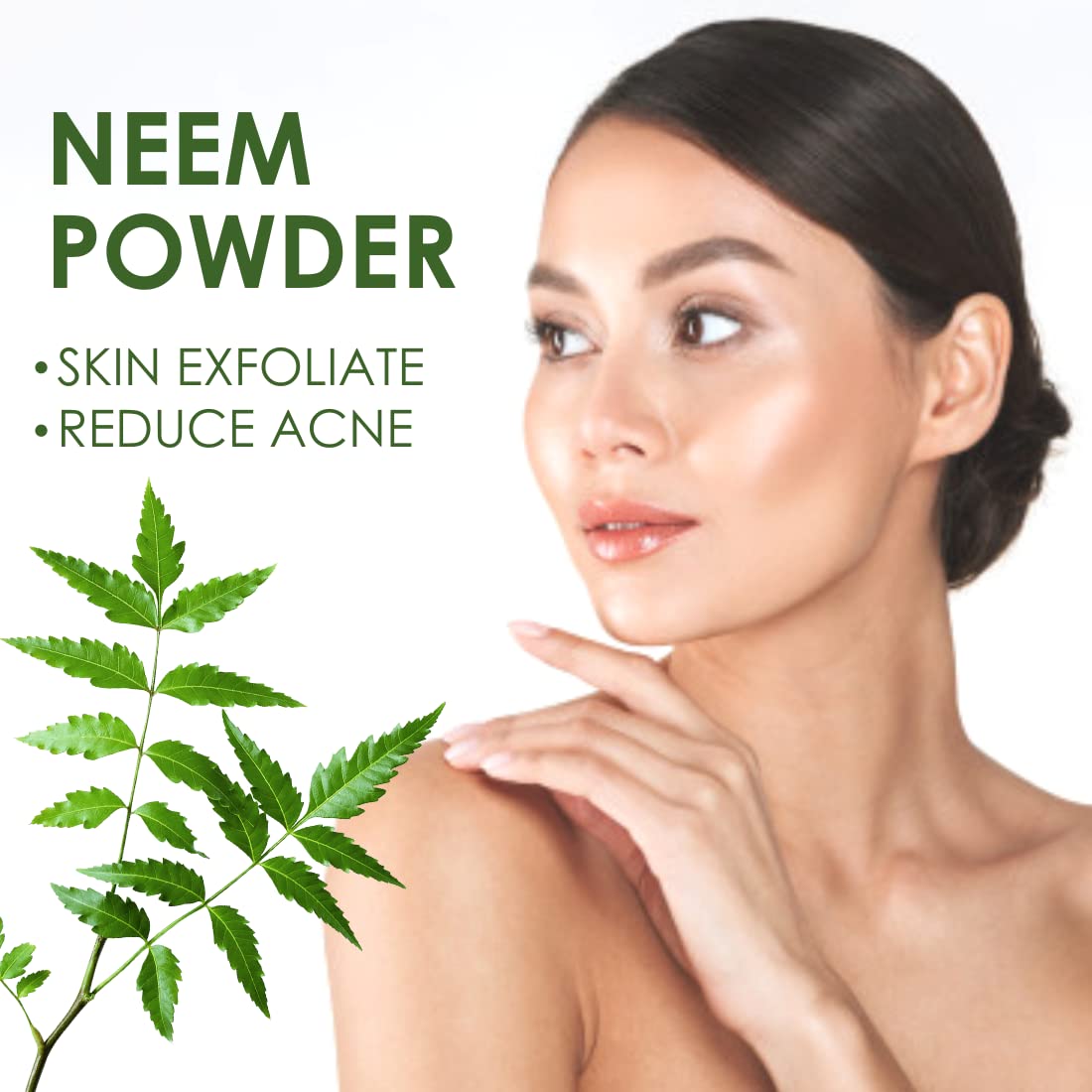 Pure Neem Leaves Powder 100g - Organic Neem Powder for Acne Treatment, Dandruff Control & Hair Cleansing | Skin Care, Hair Care, Natural Remedies for Pimple-free Skin & Healthy Scalp