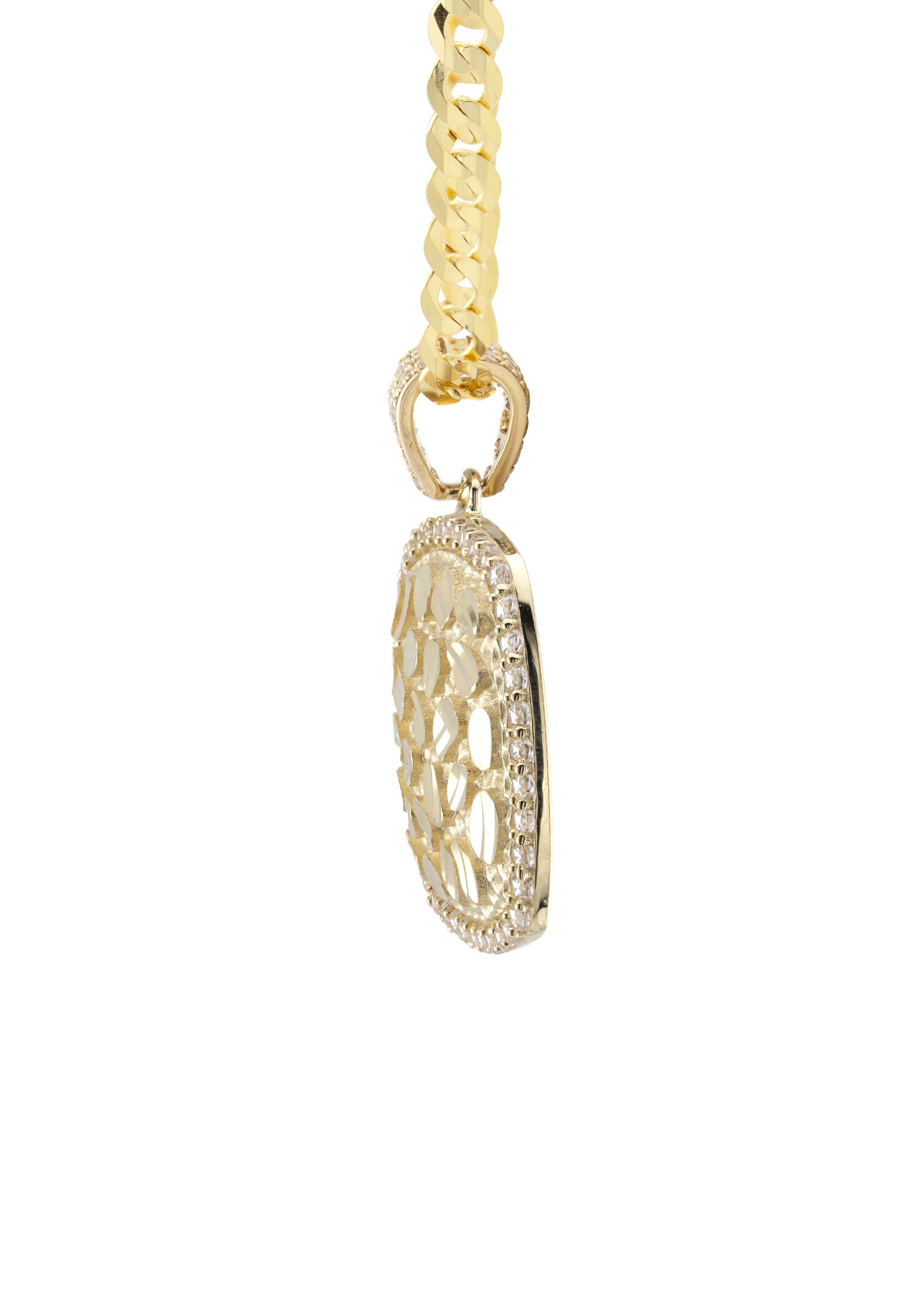 10K Yellow Gold Nugget Necklace - 3 Grams Solid Gold Chunky Chain Pendant for Women | Perfect for Casual Wear, Layering & Gift Giving