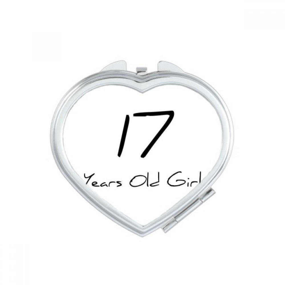 Cute Compact Makeup Mirror for Teens - Portable Small Hand Mirror with Heart Design, Perfect Gift for 17 Year Old Girls - Ideal for School, Travel & Touch-ups