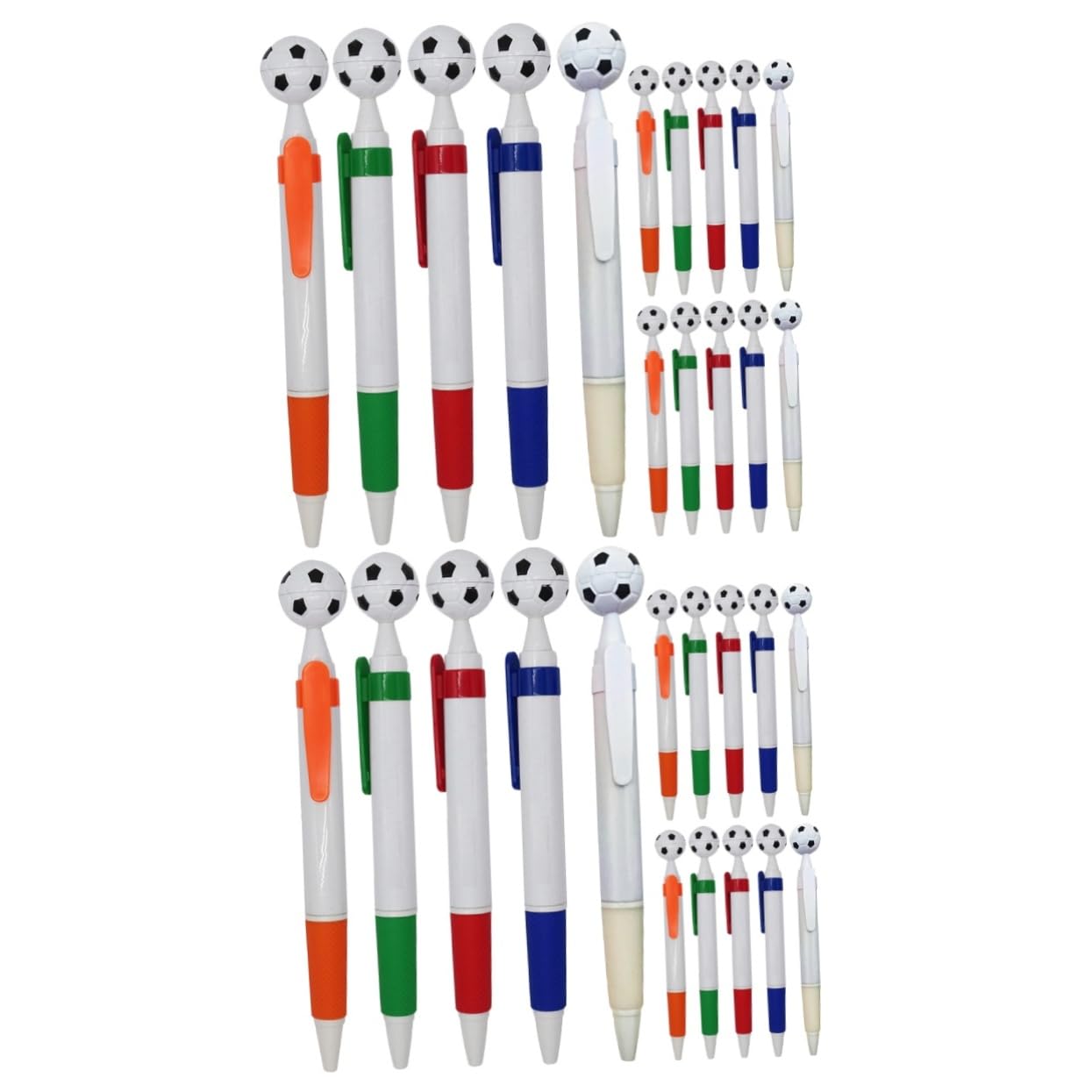 DIYEAH 30-Pack Soccer Ballpoint Pens - Bulk Football Themed Office Pens for Coworkers, Teachers & Students - Great for Gifts, School Supplies & Office Use