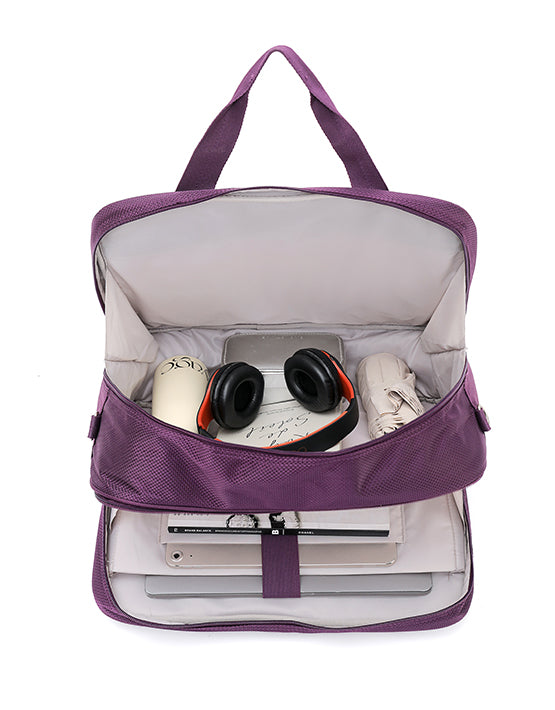 Tosca TCA720 Vega 40cm Tote Cabin Bag in Plum - Stylish Carry-On Luggage for Travel & Business Trips