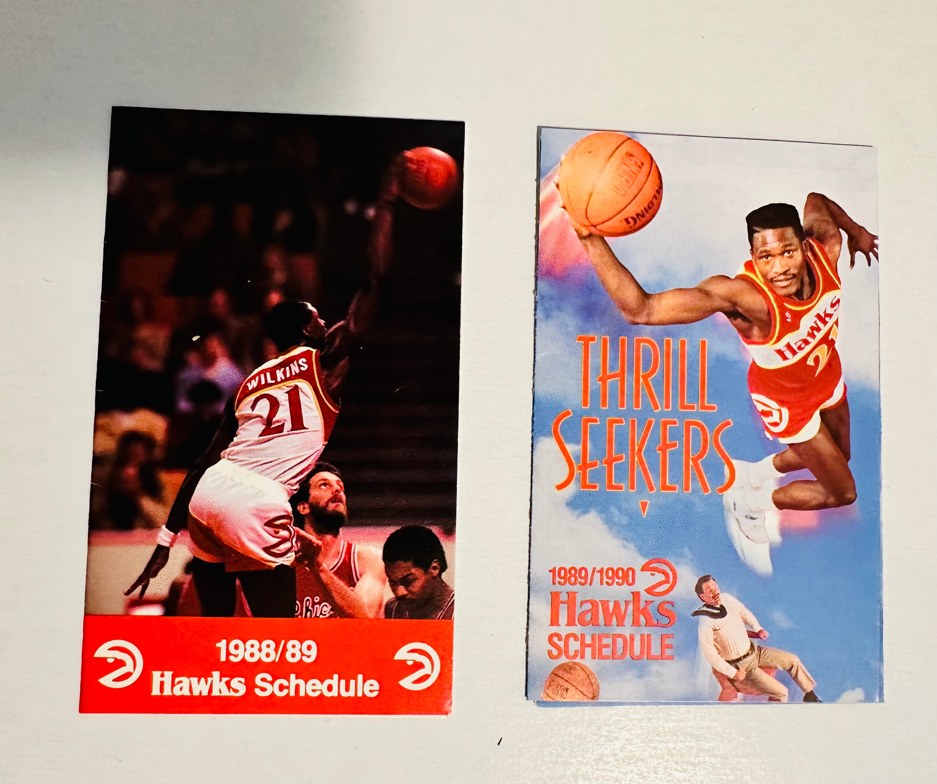 Vintage Atlanta Hawks Basketball Schedule Poster Featuring Dominique Wilkins - Perfect for NBA Fans, Sports Memorabilia Collectors & Man Cave Decor