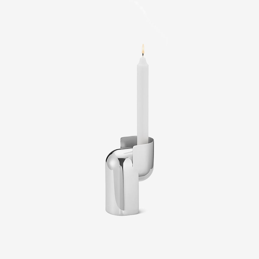 Georg Jensen Nendo Candle Holder - Modern Scandinavian Home Decor for Living Room, Bedroom & Dining Table Centerpiece