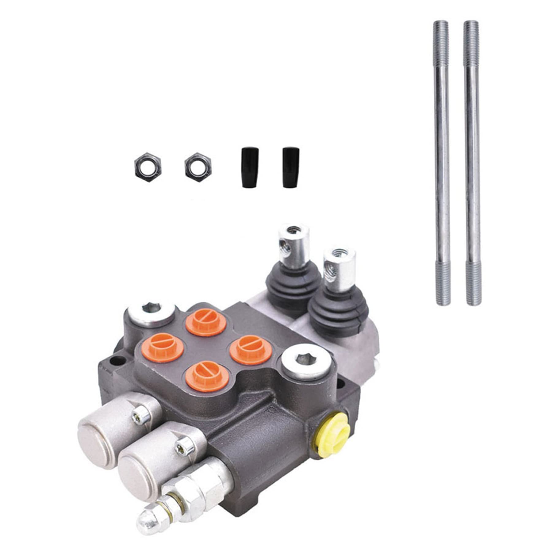 **ALL-CARB 2 Spool Hydraulic Directional Control Valve - Double Acting, 13GPM, 3600PSI, SAE Ports - Ideal for Tractors, Excavators & Heavy Machinery**