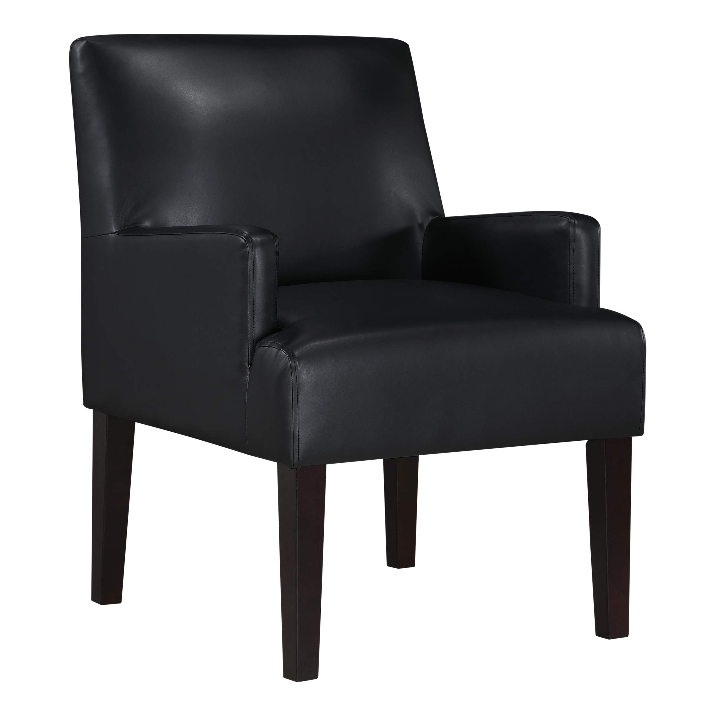 American Furniture Classics MST55-PD3 Corner Sectional Sofa in Black - Modern Living Room Seating for Small Spaces & Apartments