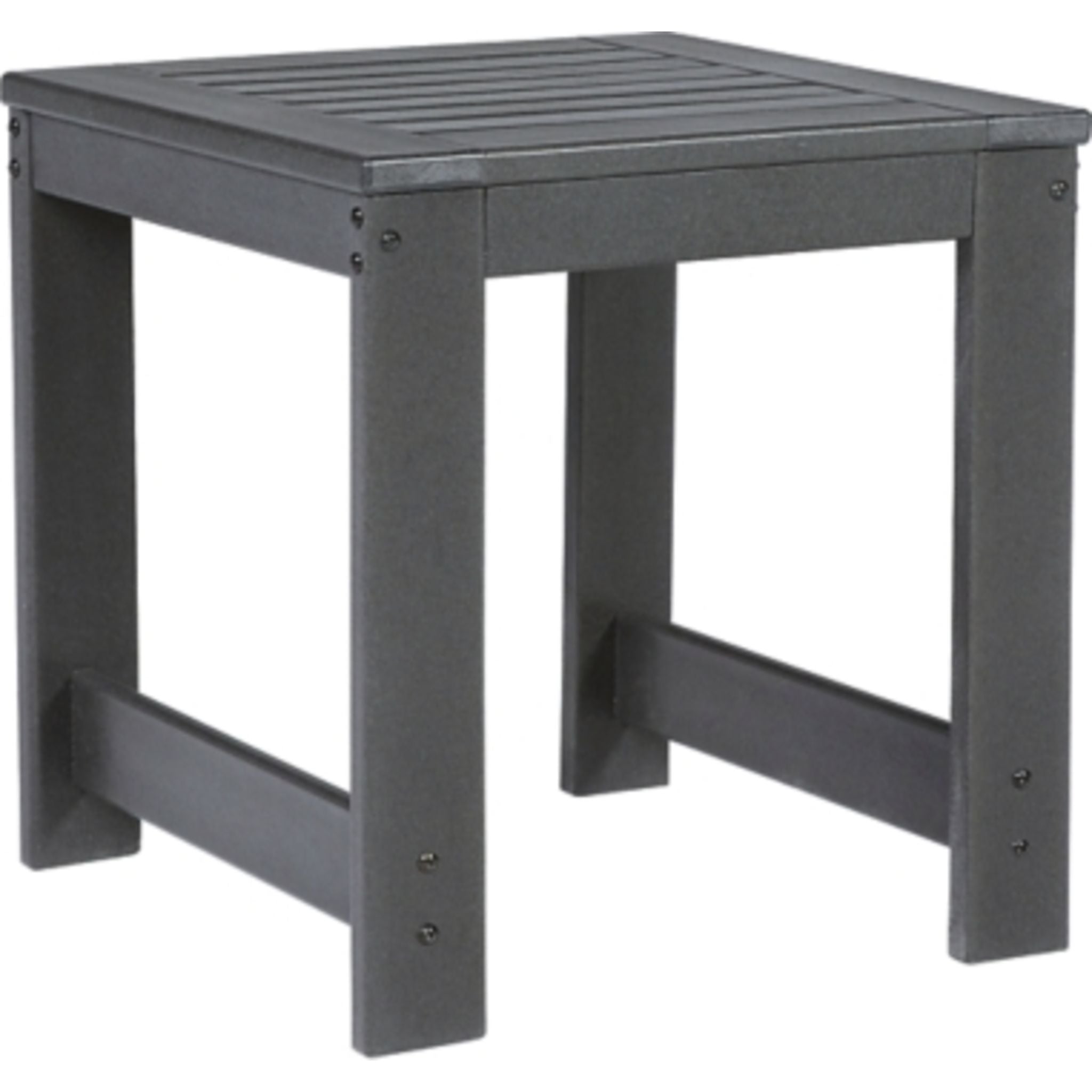 Amora Outdoor End Table - Weather-Resistant Charcoal Gray Side Table for Patio, Deck, or Garden - Perfect for Drinks, Books, and Decor