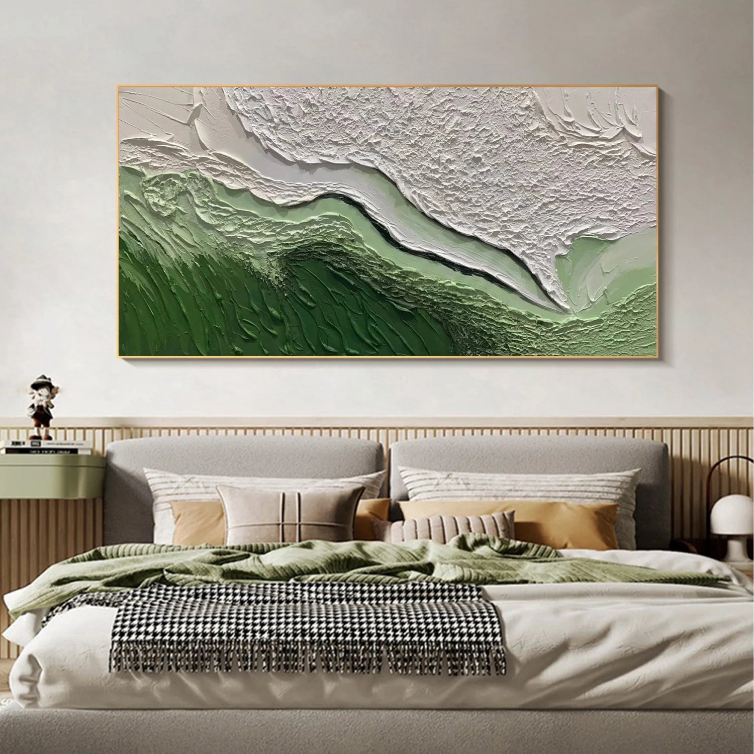 Blue & Green Abstract Wall Art Print #BG098 - Modern Home Decor for Living Room, Bedroom & Office