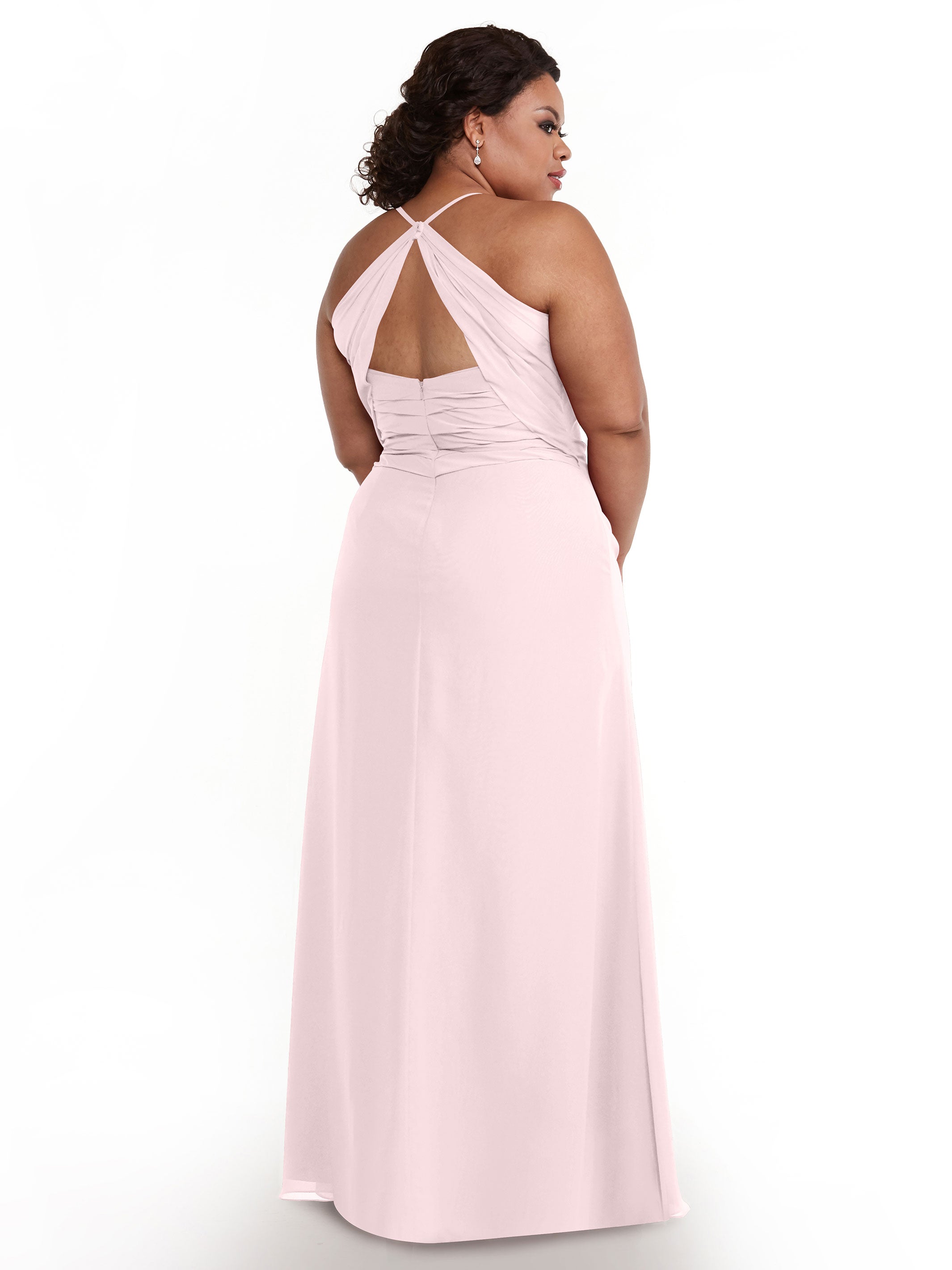 Elegant A-Line Chiffon Bridesmaid Dress with High Slit - Perfect for Weddings, Formal Events & Special Occasions
