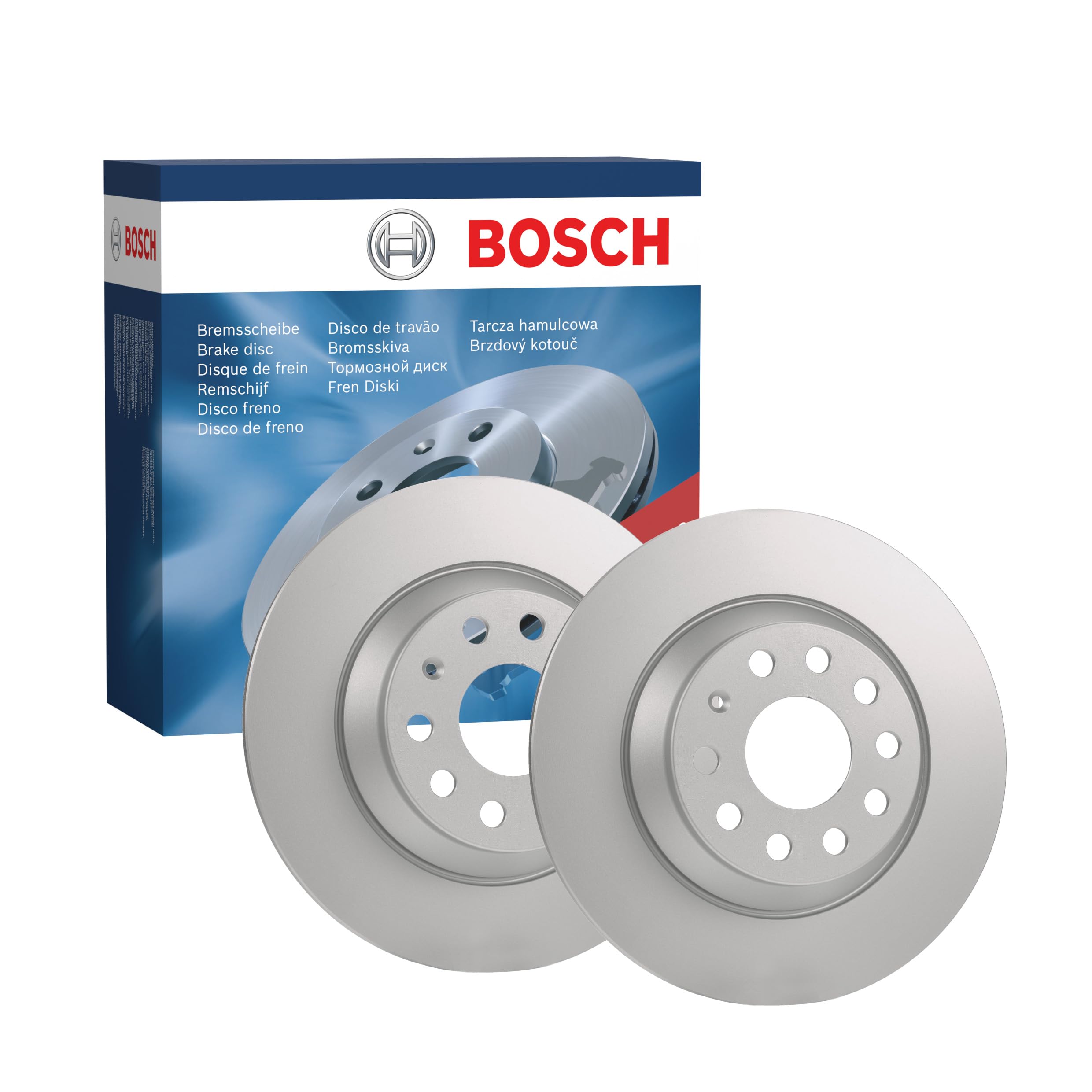 BOSCH 0986479A84 Brake Disc Pair - High Performance Front/Rear Brake Rotors for Smooth & Safe Driving | Perfect for Sedans, SUVs, and Trucks