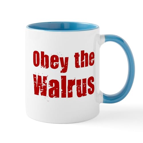 White/Blue Inside - Obey The Walrus Mug