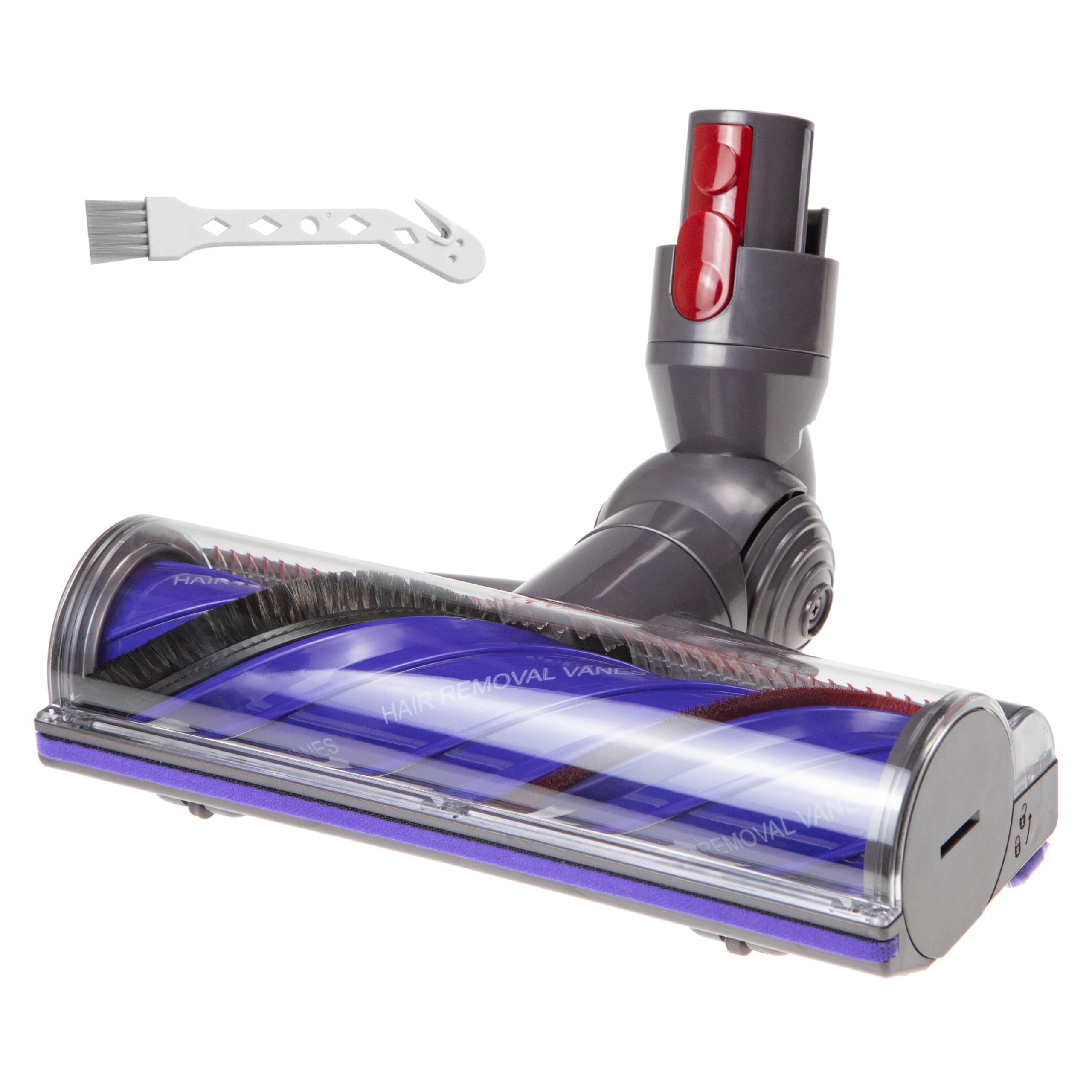 Upgrade Anti-Tangle Vacuum Cleaner Head Replacement for Dyson V8 V10 V11 V15 - Direct Drive Brush Roll for Carpets, Rugs & Hardwood Floors - Perfect for Pet Hair, Dust & Deep Cleaning