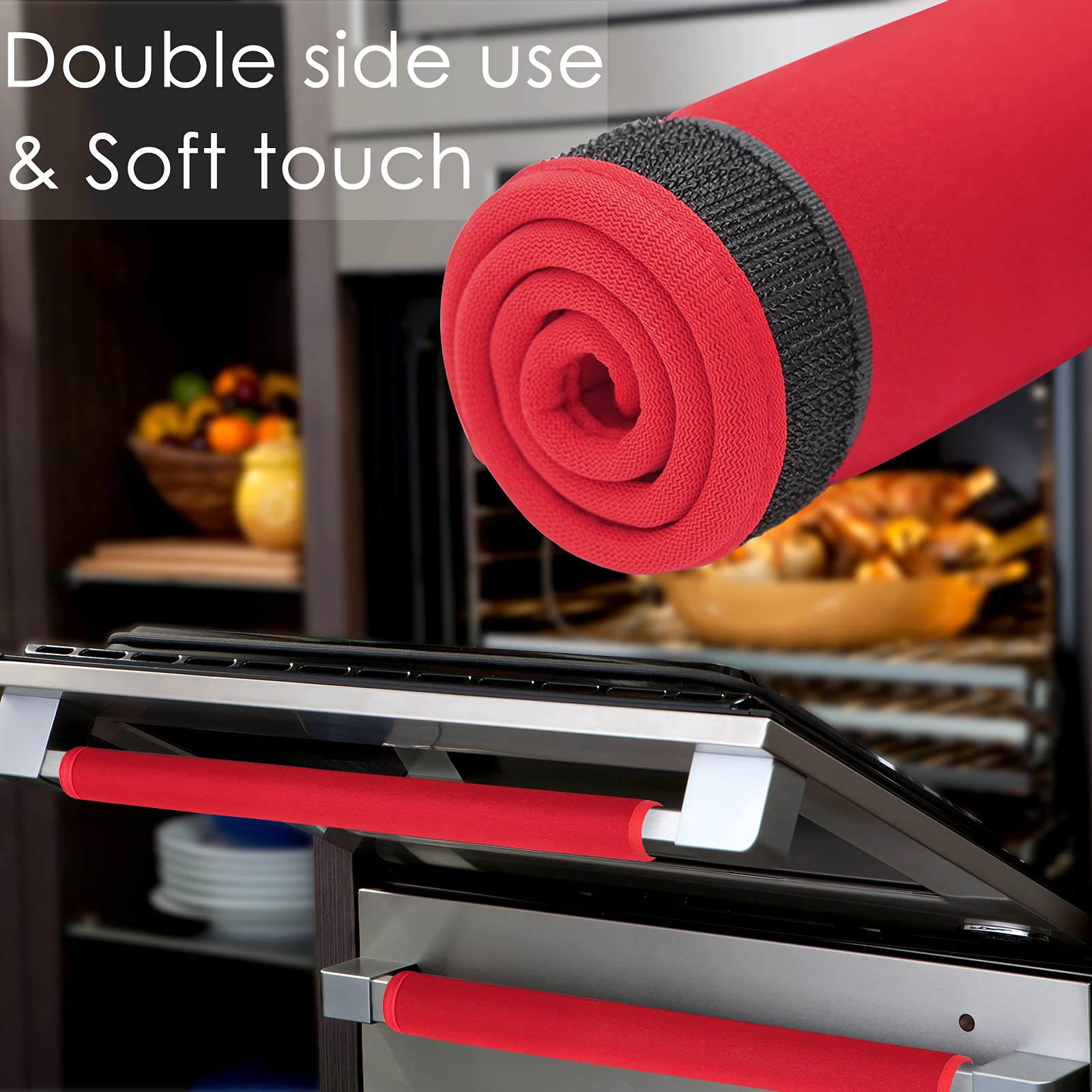 7-Piece Refrigerator Door Handle Covers Set - Kitchen Appliance Handle Protectors for Fridge, Microwave & Dishwasher - Fingerprint & Stain Resistant - Keep Your Appliances Clean & Stylish (Perfect for Modern Kitchens & Home Decor)