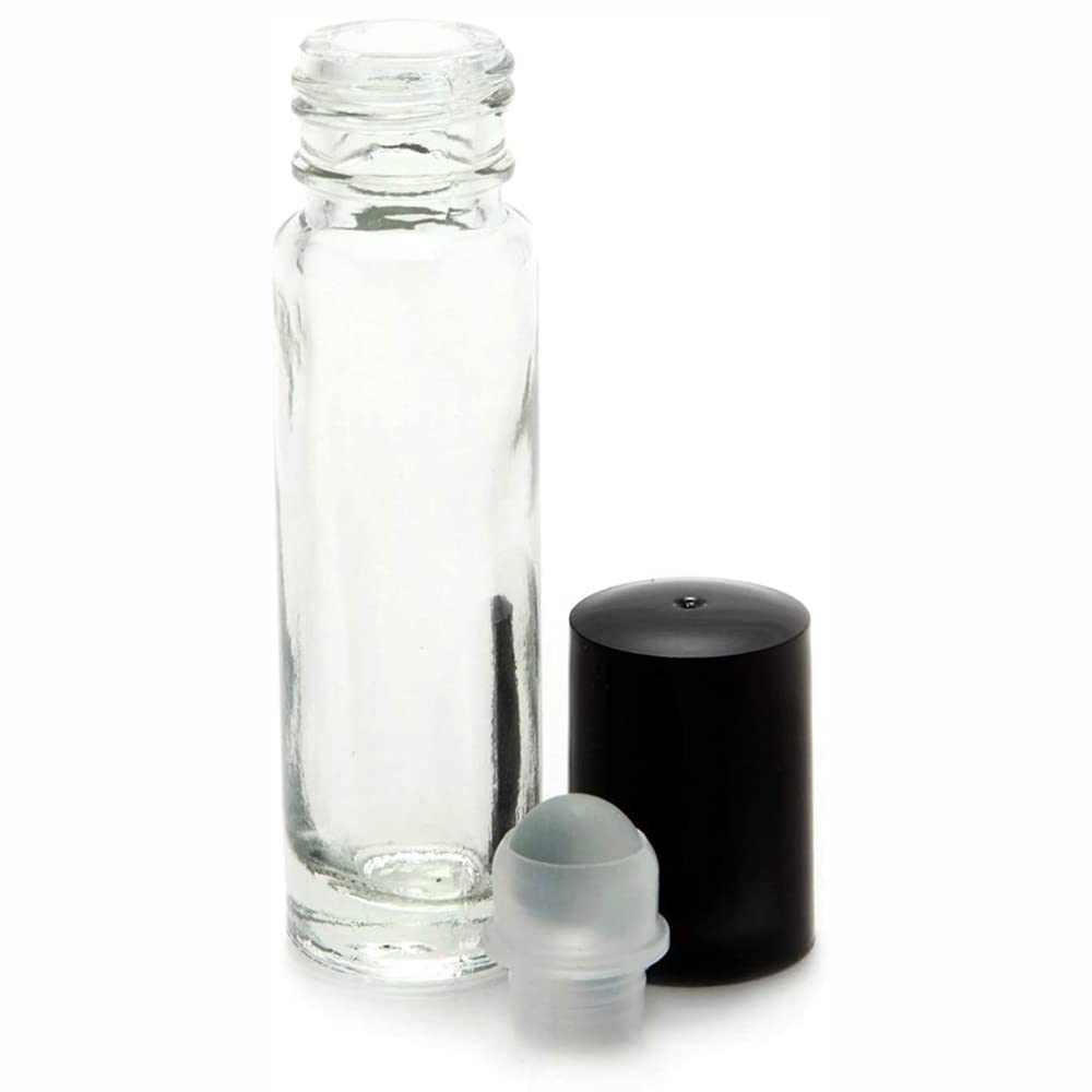 Rosy Cozy 10ml Premium Refillable Glass Roll-On Bottles - Set of 6 for Essential Oils, DIY Perfumes & Cosmetics | Perfect for Aromatherapy, Travel & Gift Sets