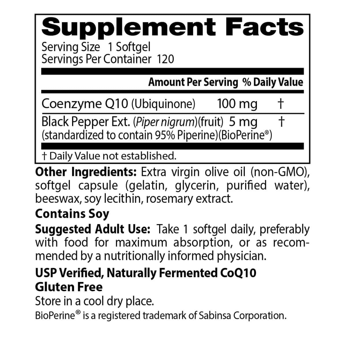 Doctor's Best High Absorption CoQ10 with BioPerine 100mg - 120 Softgels for Heart Health & Energy Support | Supports Cardiovascular Function & Cellular Energy Production
