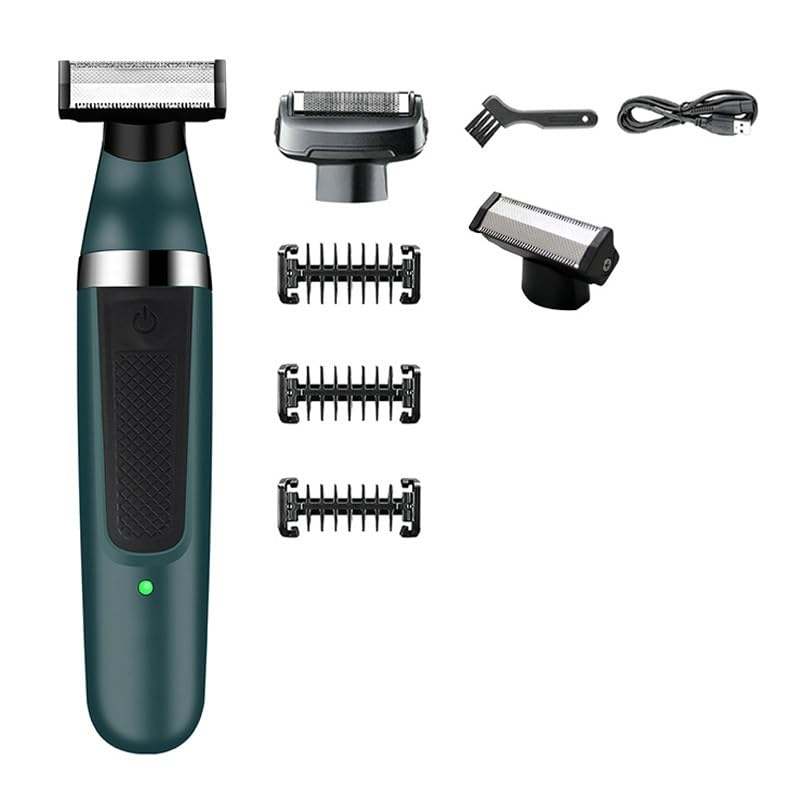 Professional 2-in-1 Electric Razor for Men - Rechargeable Wet/Dry Shaver with Beard Trimmer & Body Grooming Head | Perfect for Travel, Home & Gym Use