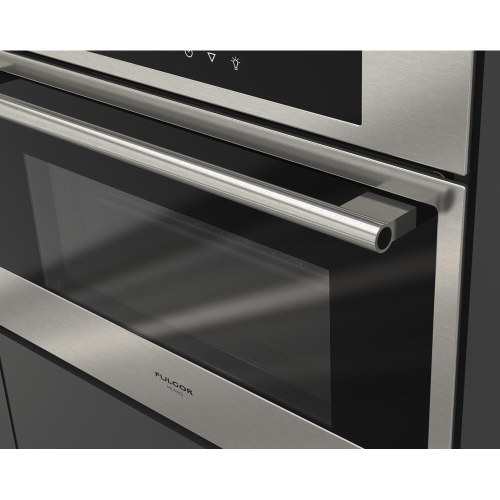 Fulgor Milano 24 Inch 700 Series Built-In Combination Convection Steam Oven - Stainless Steel (Model F7SCO24S1) | Professional Kitchen Appliance for Baking, Roasting & Healthy Cooking