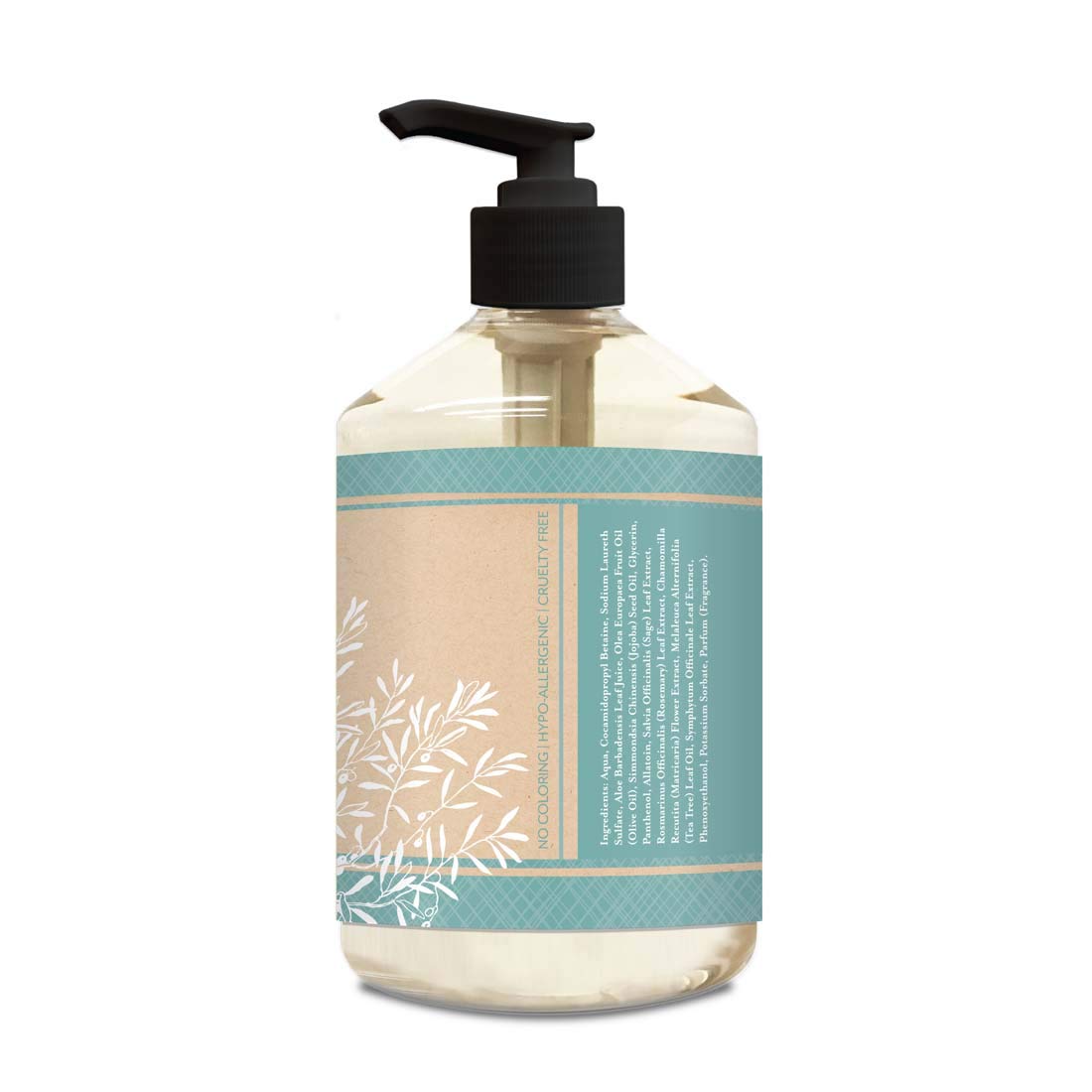 Olivia Care All Natural Liquid Hand Soap with Verbena & Olive Oil - Antibacterial, Moisturizing Hand Wash for Kitchen, Bathroom & Office - Gentle Cleansing with Natural Scent - 18.5 oz - Perfect for Daily Hygiene, Travel & Sensitive Skin Care