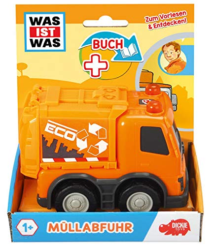 Dickie Toys Garbage Truck Playset with Book – Interactive Waste Collection Toy for Kids, Educational Pretend Play Vehicle – Perfect for Learning Recycling & Community Helpers at Home or School
