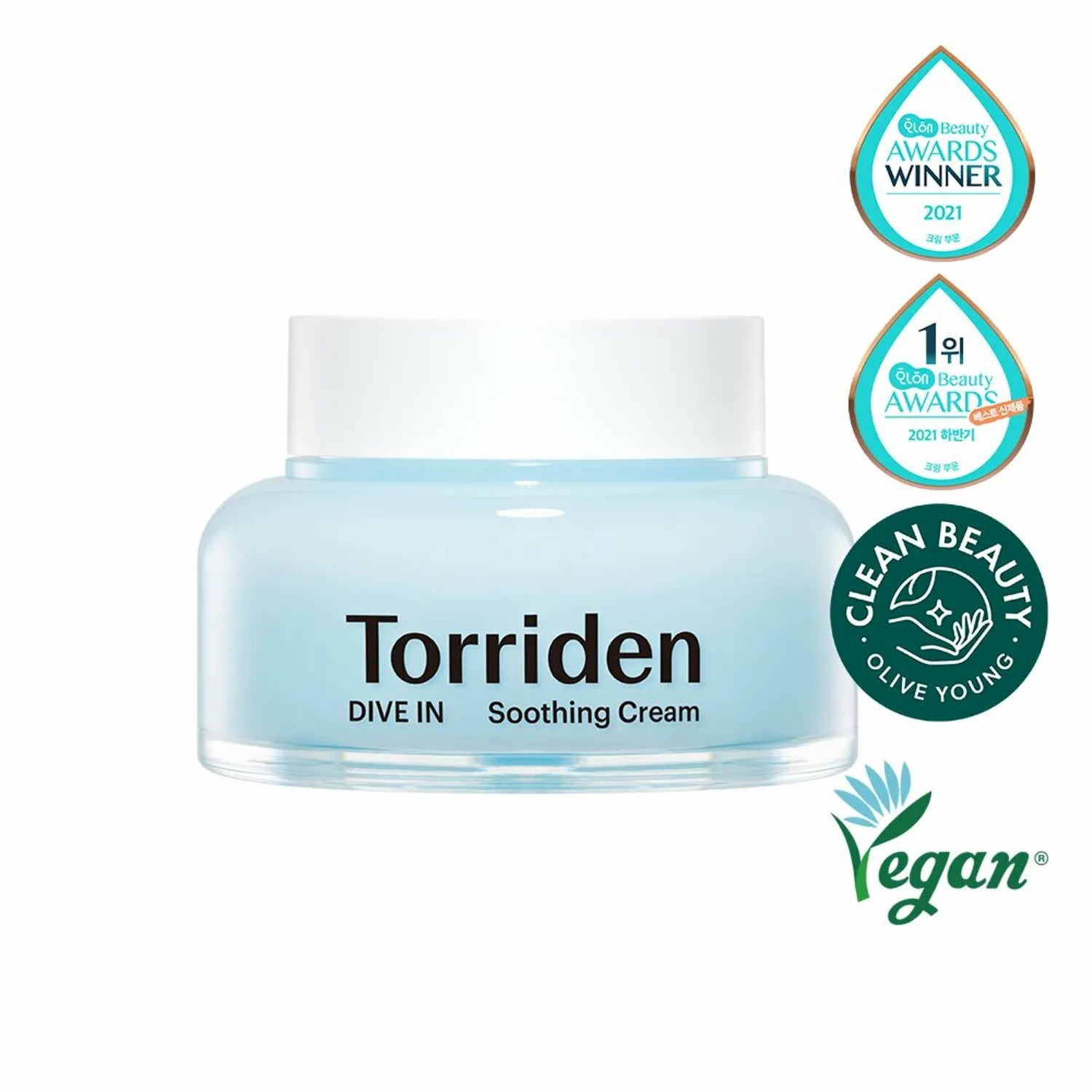Torriden Dive-In Soothing Face Cream 100ml - Hydrating Moisturizer for Dry & Sensitive Skin | Day & Night Skincare Routine