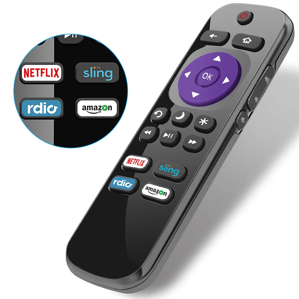 Gvirtue Universal Roku Remote Replacement for RCA Roku Smart TVs (32-70 inch) - Compatible with 4K UHD HDR LED LCD Smart TVs | Perfect for Streaming, Gaming & Home Entertainment