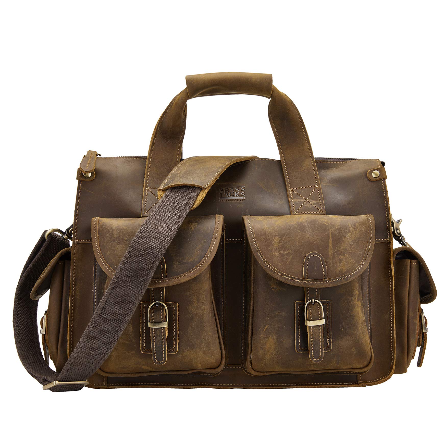 Genuine Leather Messenger Bag for Men - Vintage Laptop Briefcase & Business Handbag - Perfect for Office, Travel, and Daily Commute