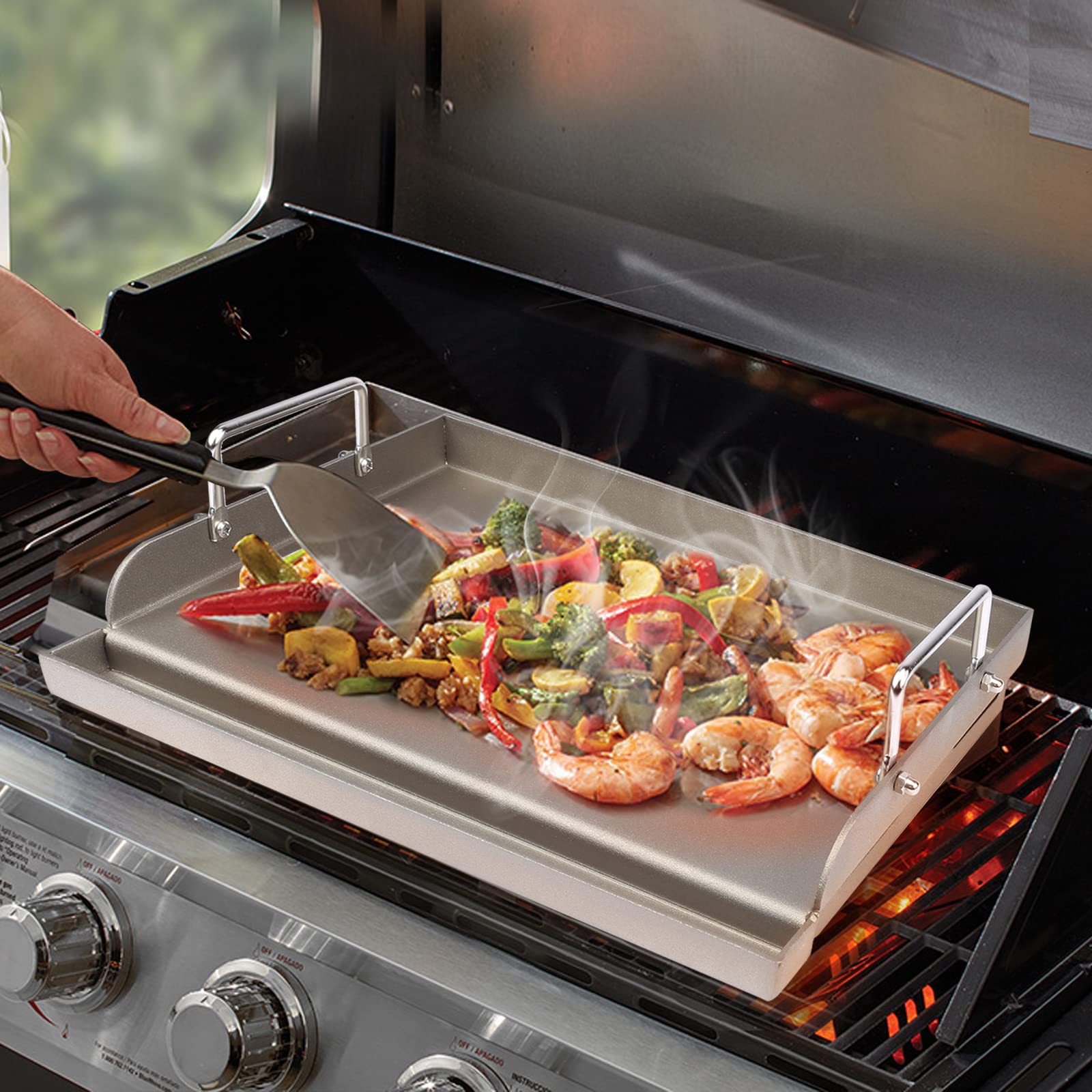 Premium Cast Iron Griddle for Gas Grill - 25