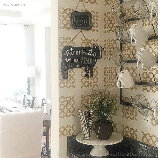 Authentic Moroccan Craft Stencil - Endless Moorish Circles Design for DIY Home Decor, Wall Art & Furniture Painting | Perfect for Boho, Ethnic & Mediterranean Style Projects
