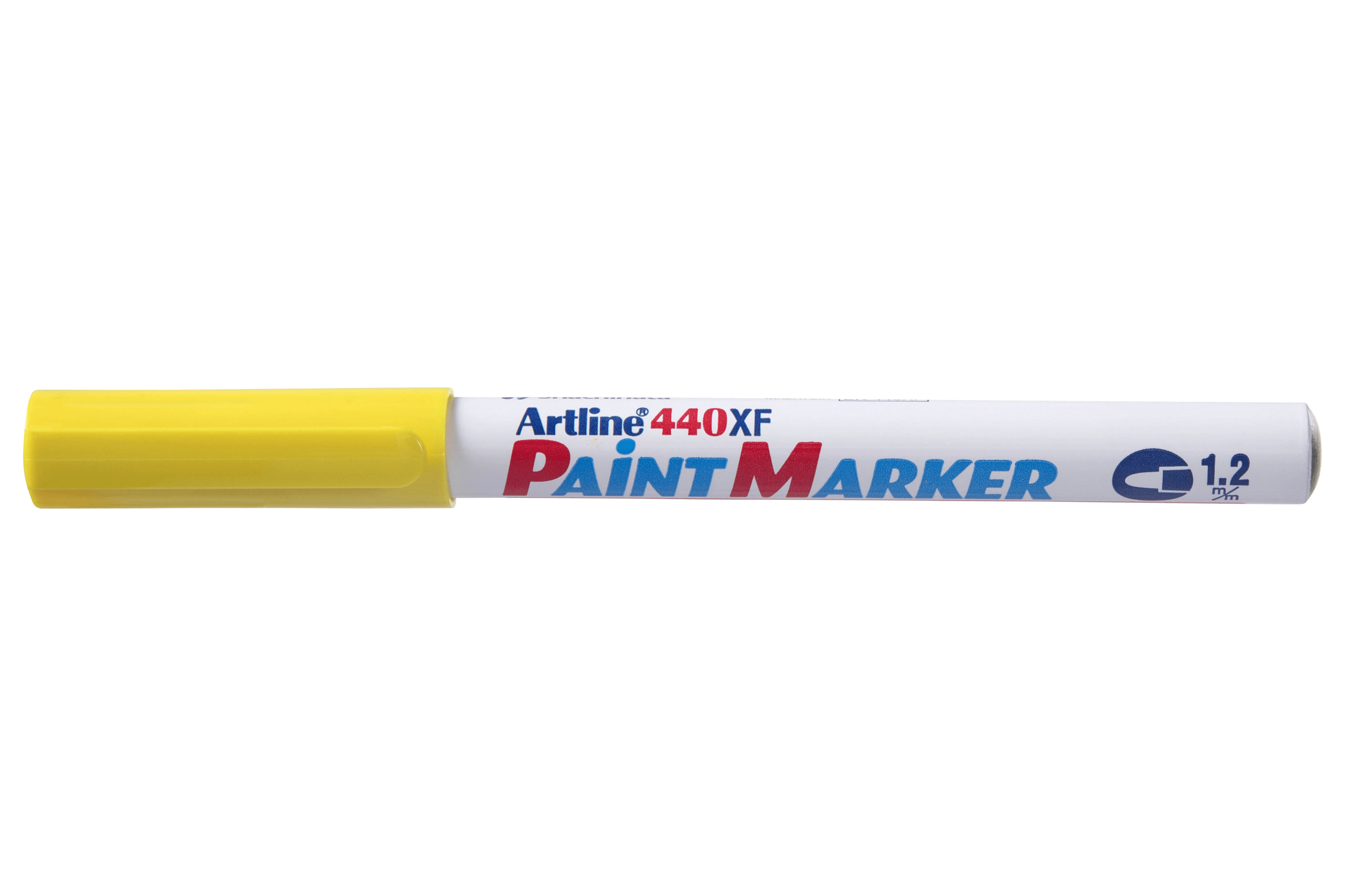Artline 440 Yellow Paint Marker - 1.2mm Bullet Tip, Pack of 12 - Perfect for DIY Crafts, Signage & Industrial Labeling