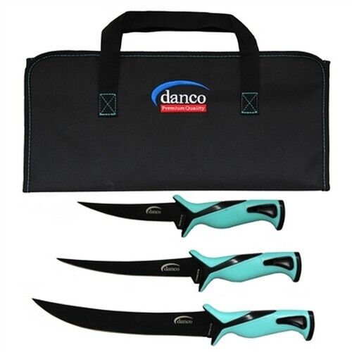 Danco Pro Series 3-Piece Knife Set - Premium Kitchen Knives for Chefs - Seafoam Green | Perfect for Home Cooking, Professional Kitchens & Gift Giving