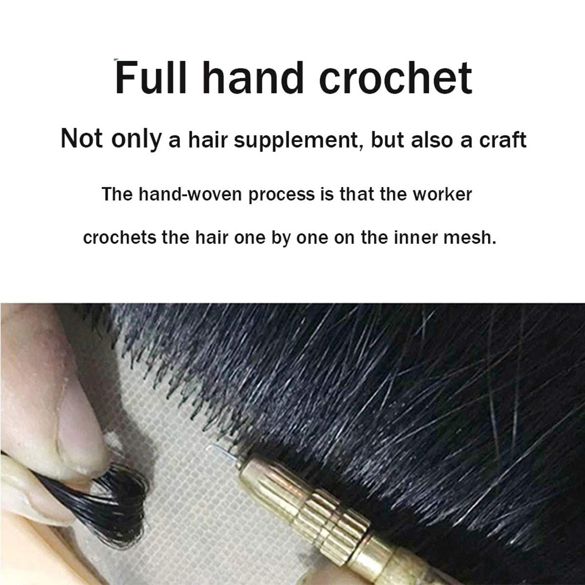 7x10cm Human Hair Topper Closure - All Handtied Mono Base Short Natural Curly Clip-in Hairpiece for Women with Thinning Hair | 10
