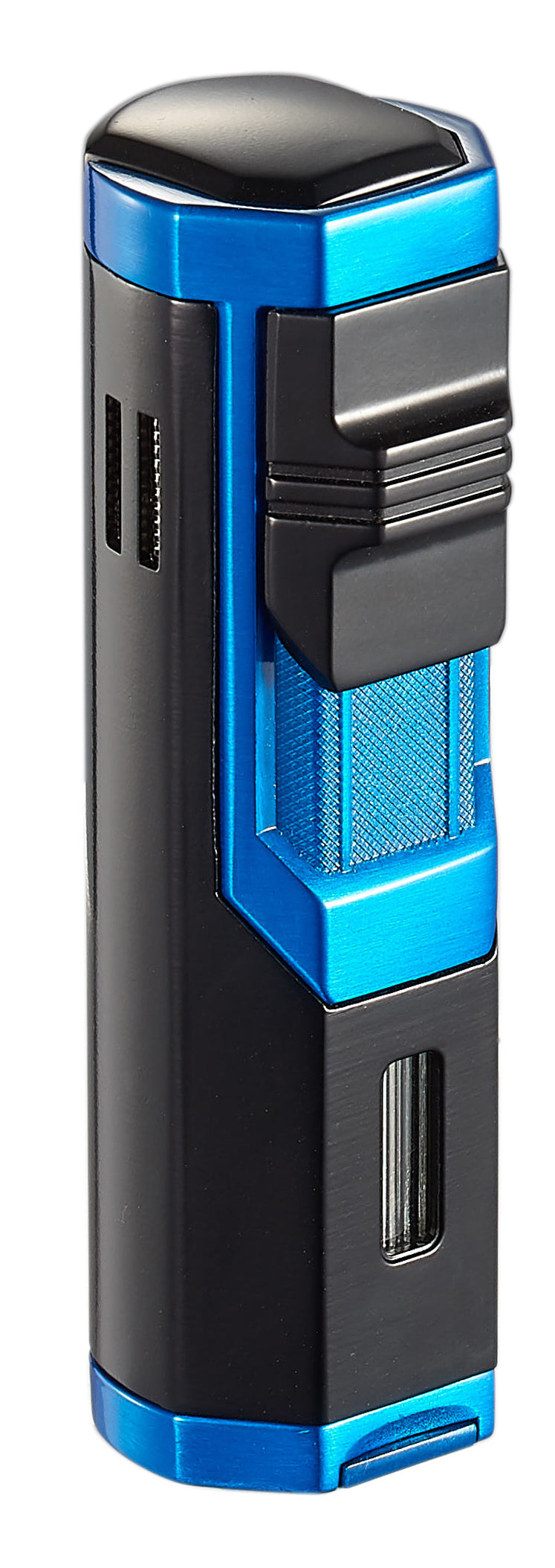 Visol Andes Triple Torch Cigar Lighter - Windproof Butane Lighter for Cigars, Blue & Black - Perfect for Outdoor Smoking, Cigar Aficionados & Gifts