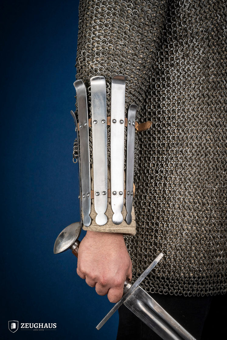 Viking Bracers - 2mm Thick Polished Stainless Steel Arm Cuffs for LARP, Cosplay & Medieval Reenactment - Perfect for Viking Warriors, Historical Events & Fantasy Costumes