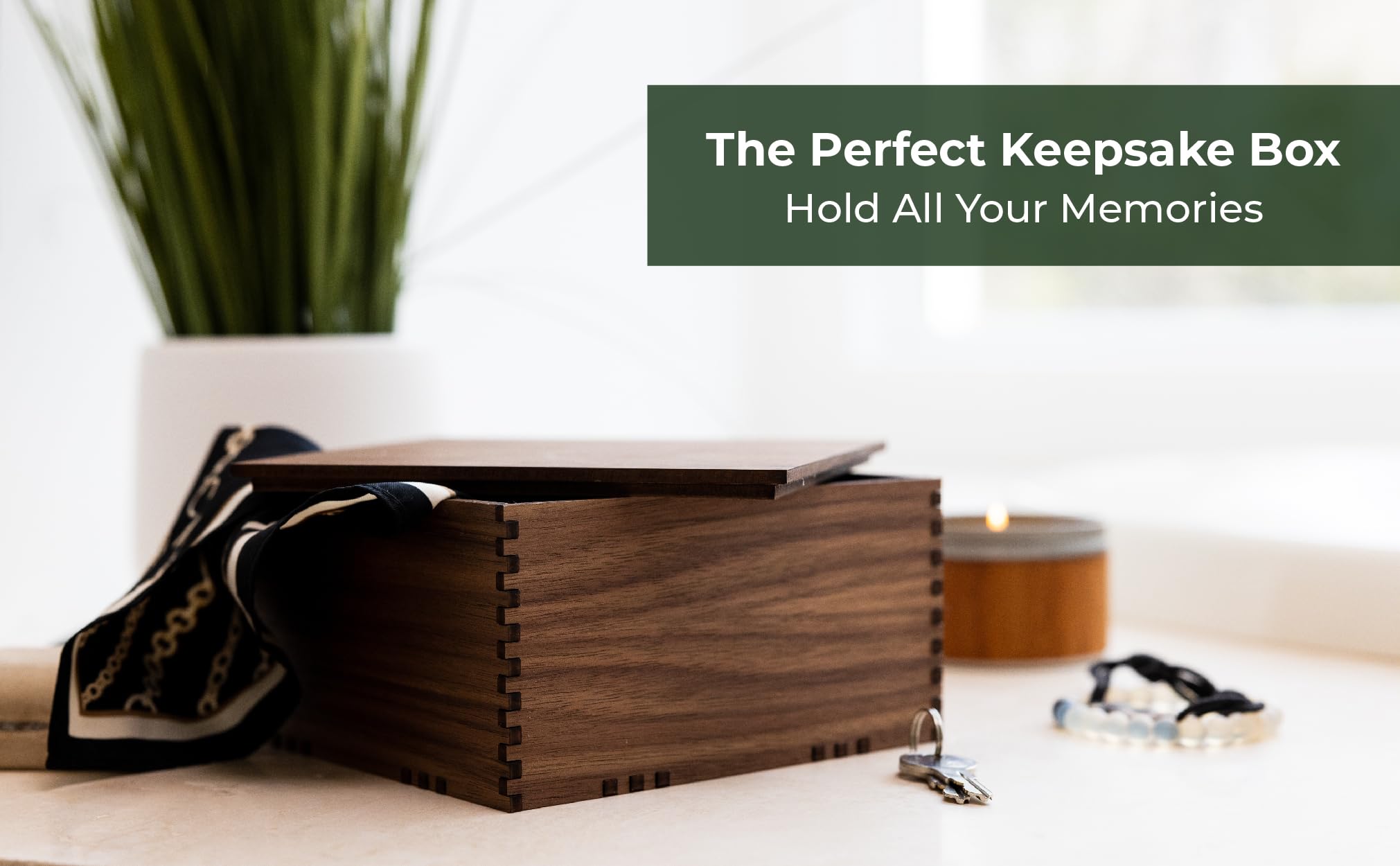 Handcrafted Wooden Keepsake Box for Wedding Cards, Baby Memories & Jewelry Storage - Decorative Gift Box with Lid for Home, Office & Special Occasions