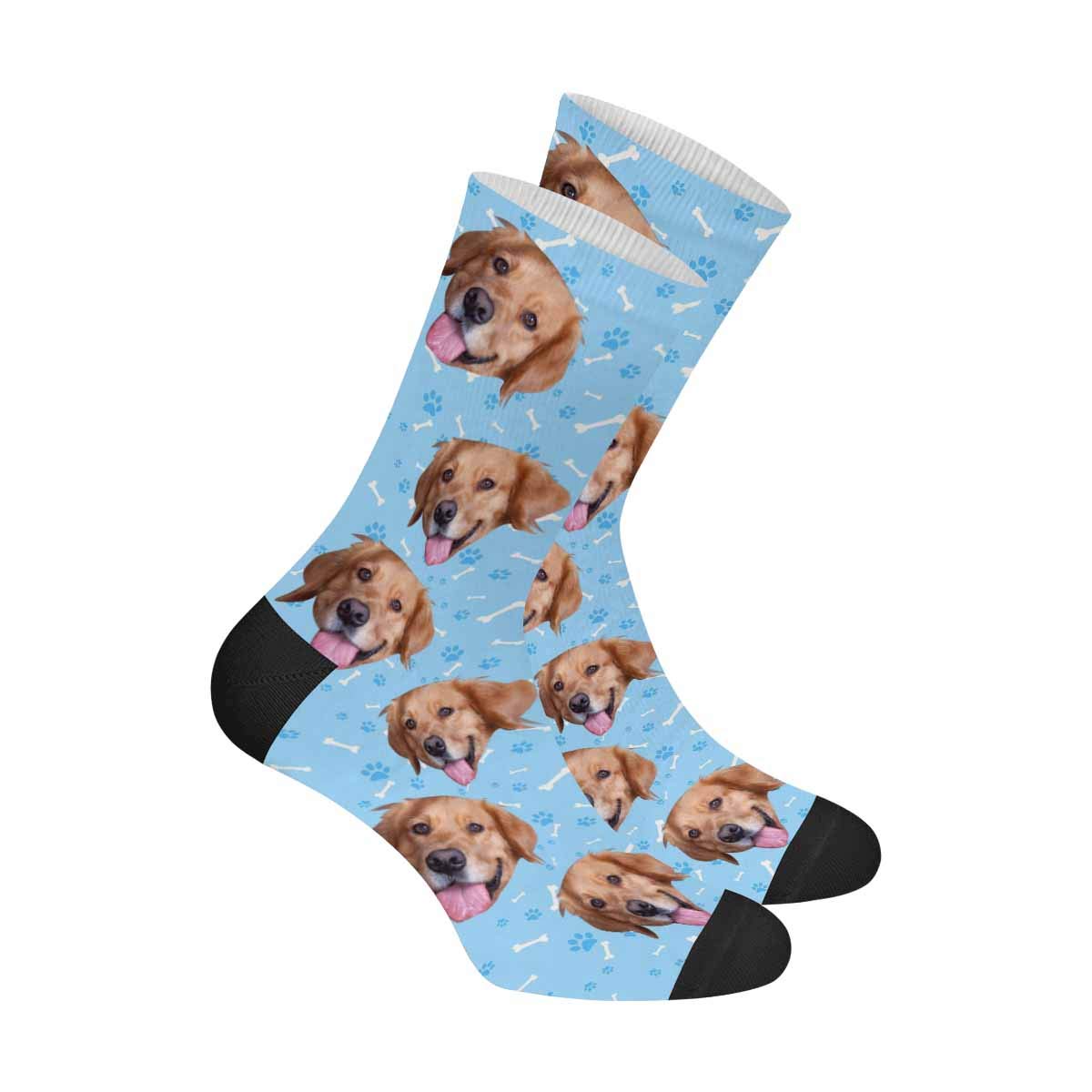 Custom Photo Socks - Personalized Pet Face Socks for Men & Women | DIY Gift from Your Dog/Cat Picture | Perfect for Birthdays, Anniversaries & Unique Gifts