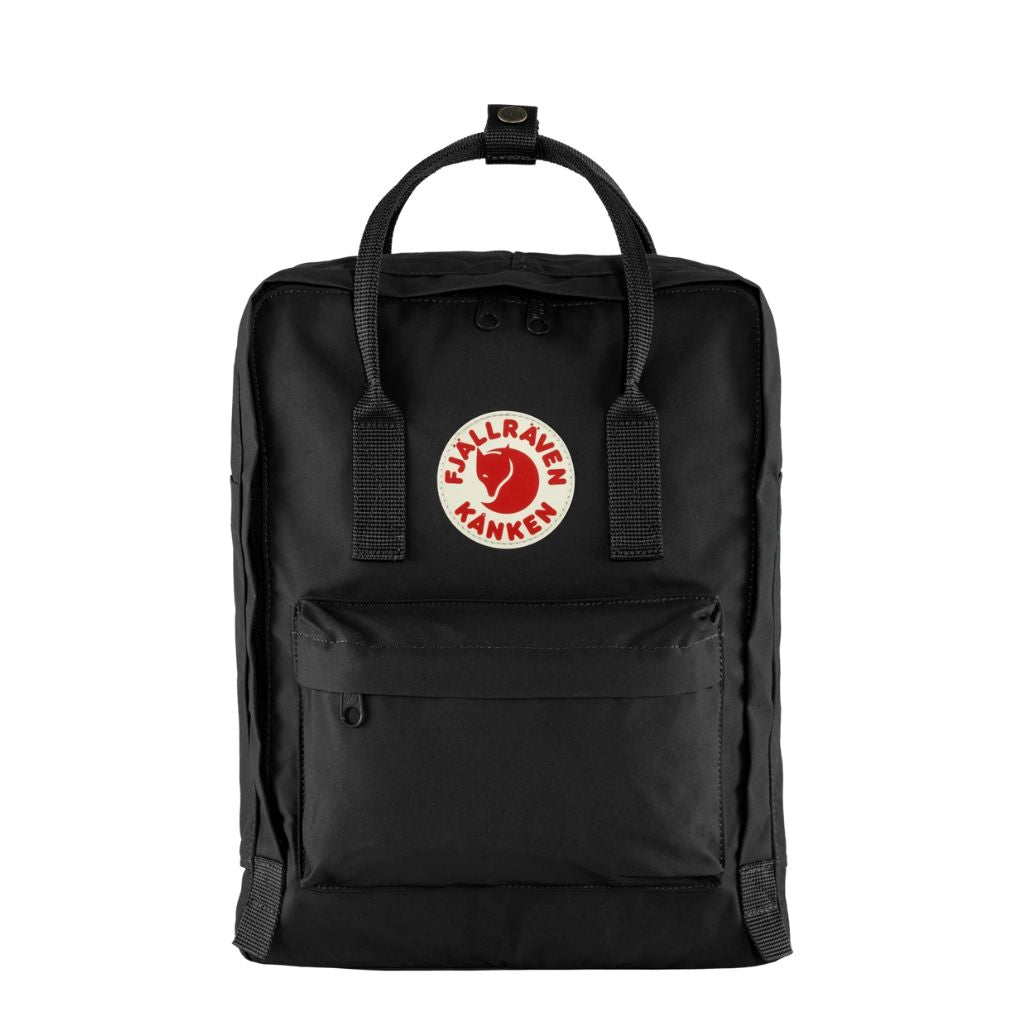 Fjallraven Kanken Classic Backpack - Durable Water-Resistant School & Travel Backpack for Men & Women - Perfect for Hiking, Commuting & Everyday Use (Black)