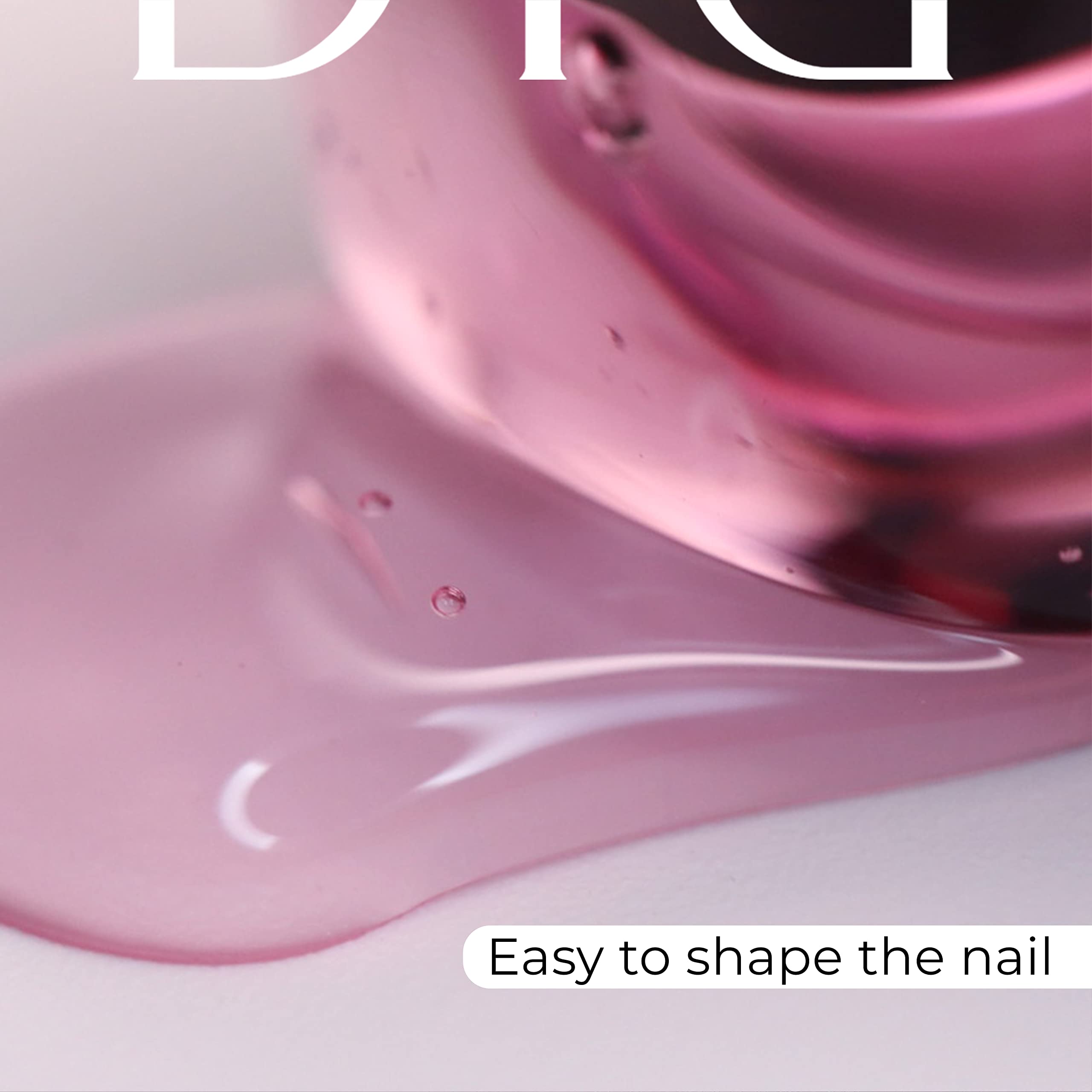 Premium Didier Lab Nail Builder Gel - Pink Glass Hard Gel for Nail Strengthening, Repair & Extensions | 1.76oz LED/UV Cured Builder Gel | Salon & DIY Manicure Essential