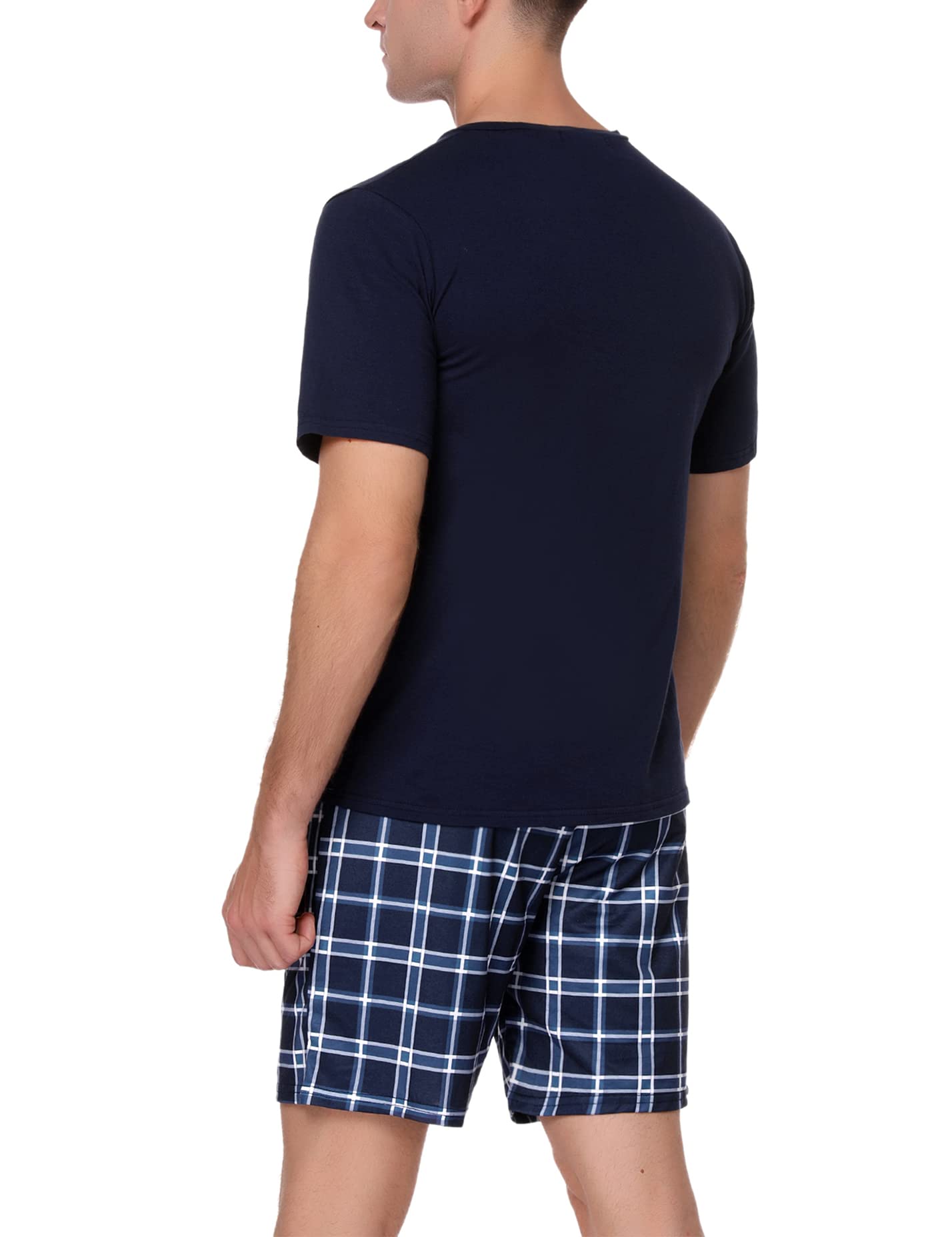 Men's Cotton Pajama Set - Soft V-Neck Sleepwear with Pockets for Lounge & Relaxation | Perfect for Home, Travel, and Gift Giving