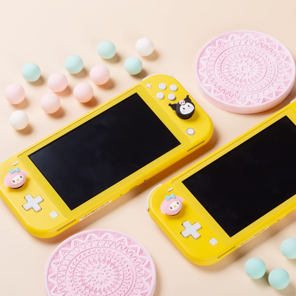 PERFECTSIGHT Cute Switch Knob Caps - Soft Silicone Analog Button Cover Compatible with Nintendo Switch OLED/Lite Console & Joy-Con Controllers (4-Pack) - Kawaii Gaming Accessories for Enhanced Grip and Protection During Play