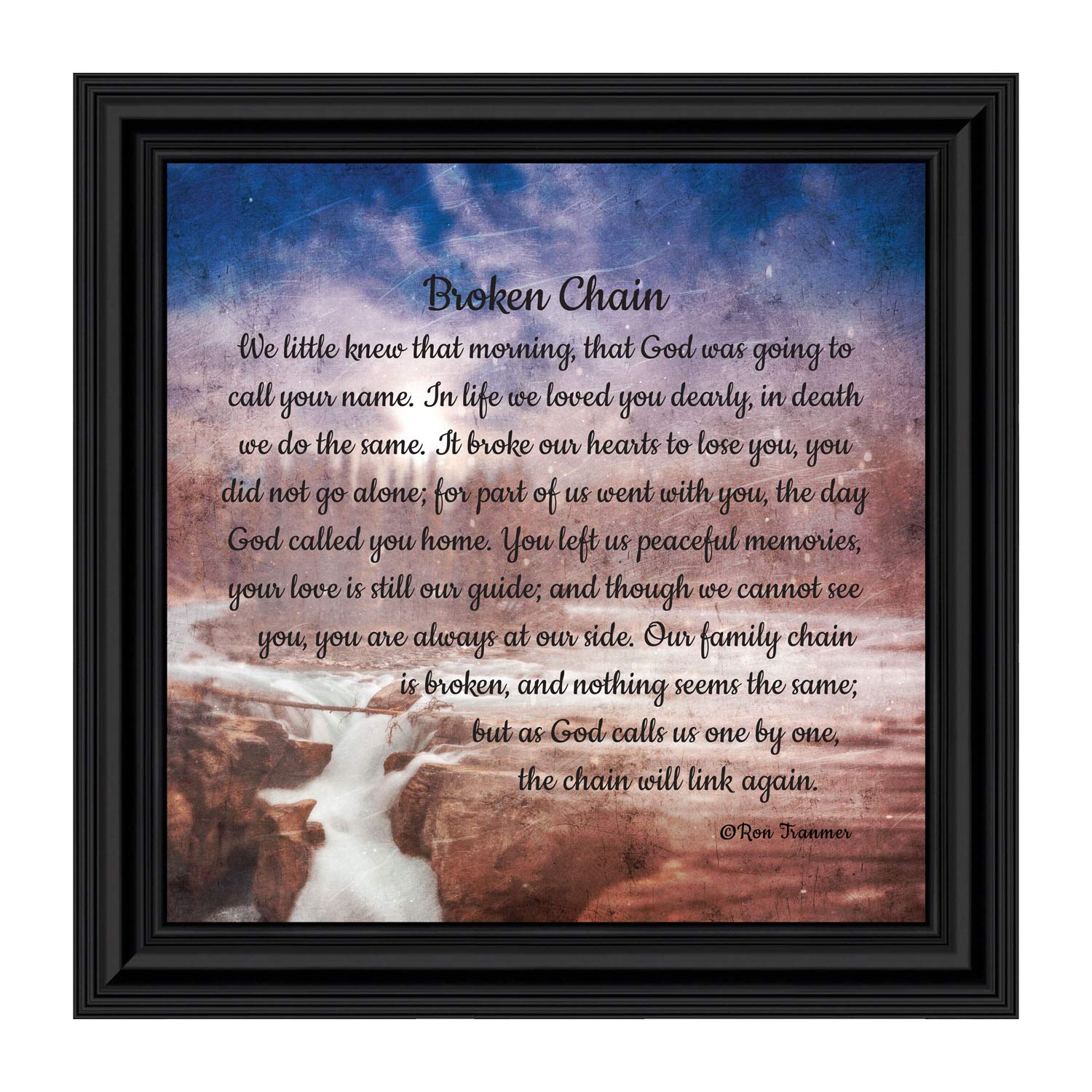 Broken Chain Memorial Frame - Sympathy Gift for Loved Ones - Home Décor for Remembrance