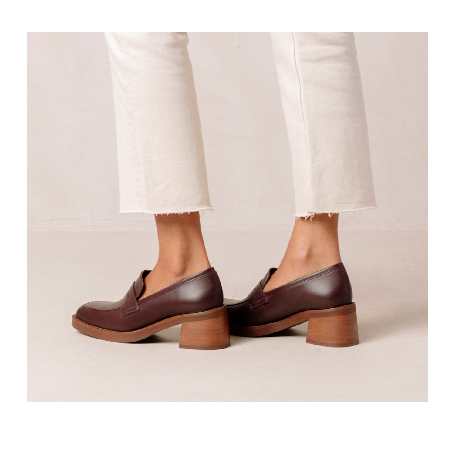 Alohas Women's Roxanne Leather Boots in Wine Red - Stylish Ankle Boots for Fall & Winter, Perfect for Office, Date Night & Casual Outfits