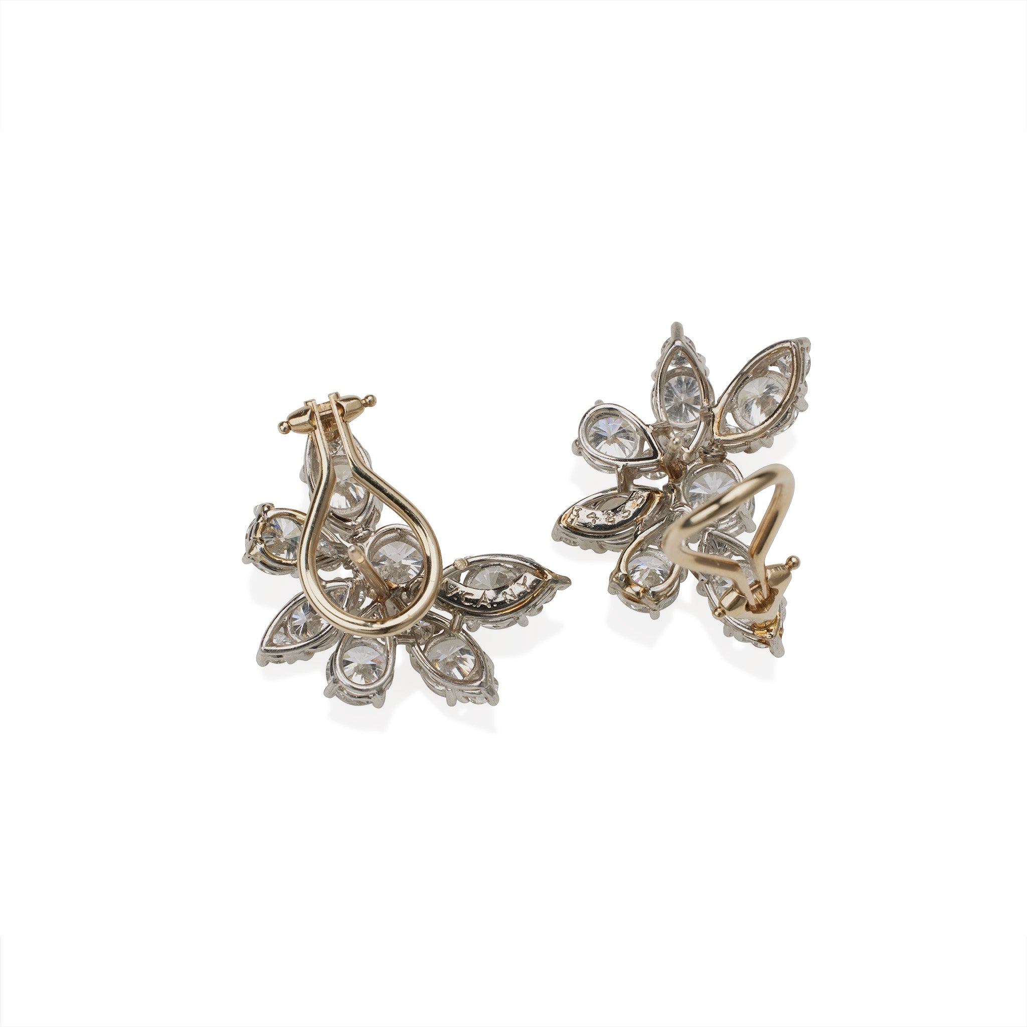 Van Cleef & Arpels Vintage 1960s Diamond Clip-On Earrings - Luxury Retro Jewelry for Weddings & Special Occasions