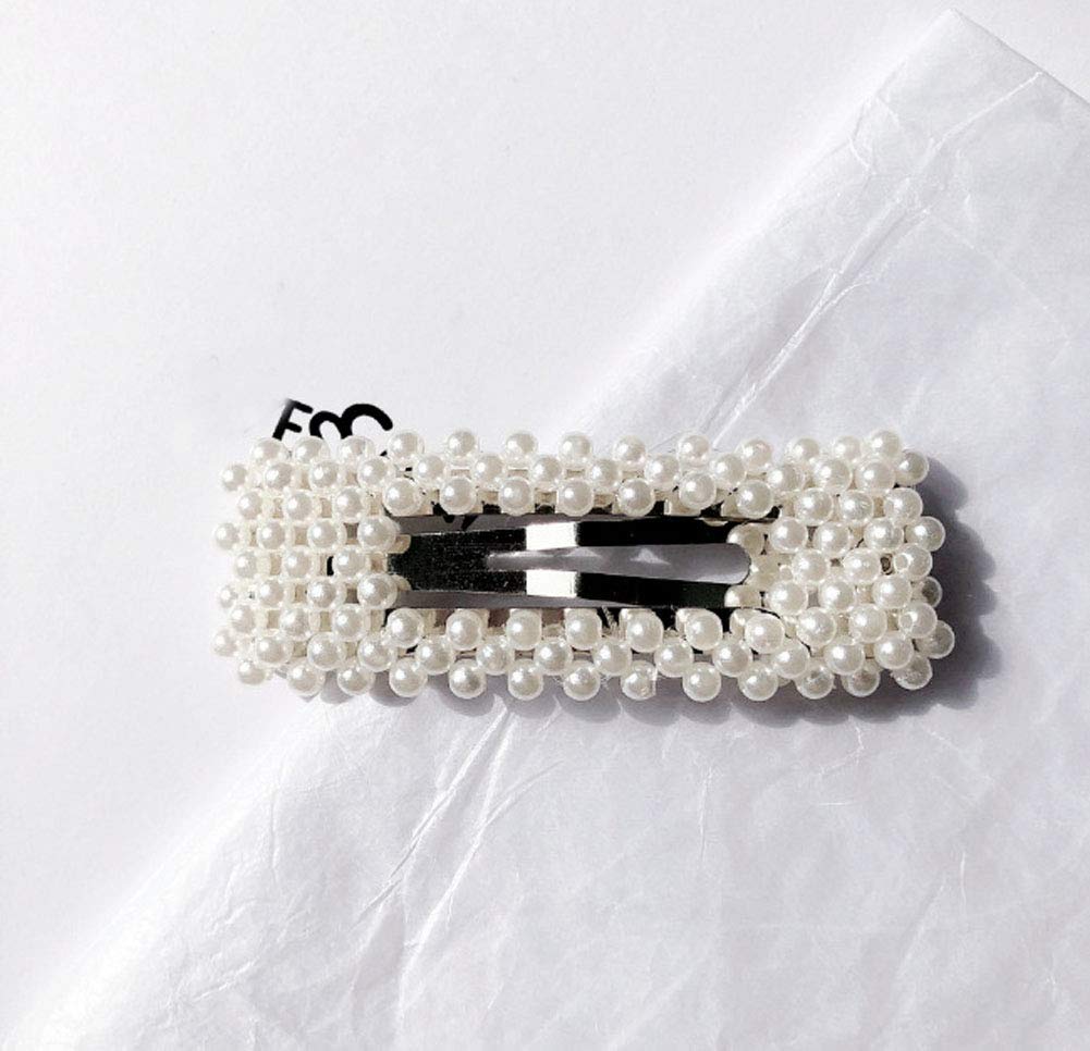 2PCS Elegant Handmade Artificial Pearl Hair Clips for Women - Silver Bridesmaid Hair Accessories | Perfect for Weddings, Parties & Special Occasions